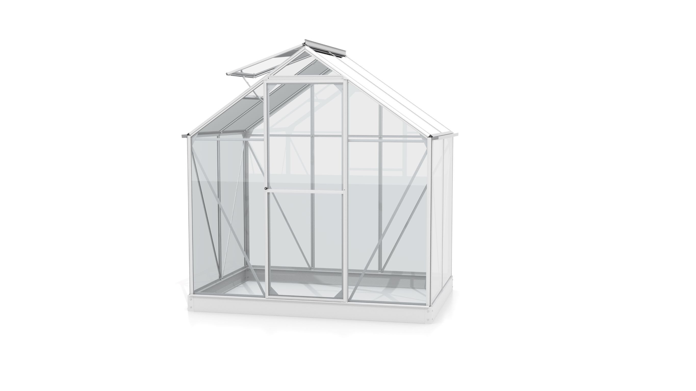 Vitavia Gewächshaus Triton 2500 ESG 3 mm Alu Pergart EPH Stahlfundamentrahmen silberfarben | Rabatt: 27%