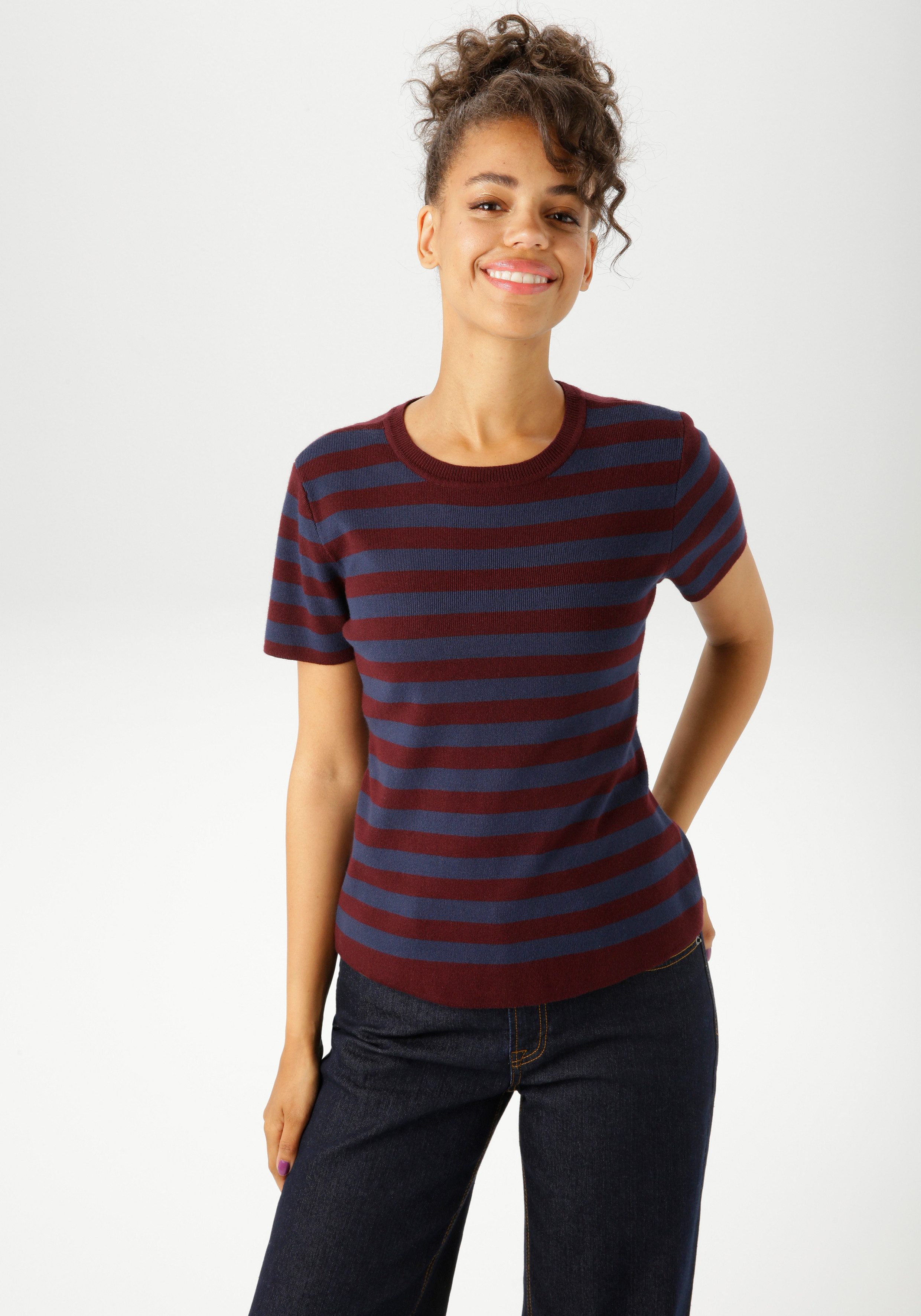 Aniston CASUAL Strickpullover im Streifen-Dessin - günstig online kaufen