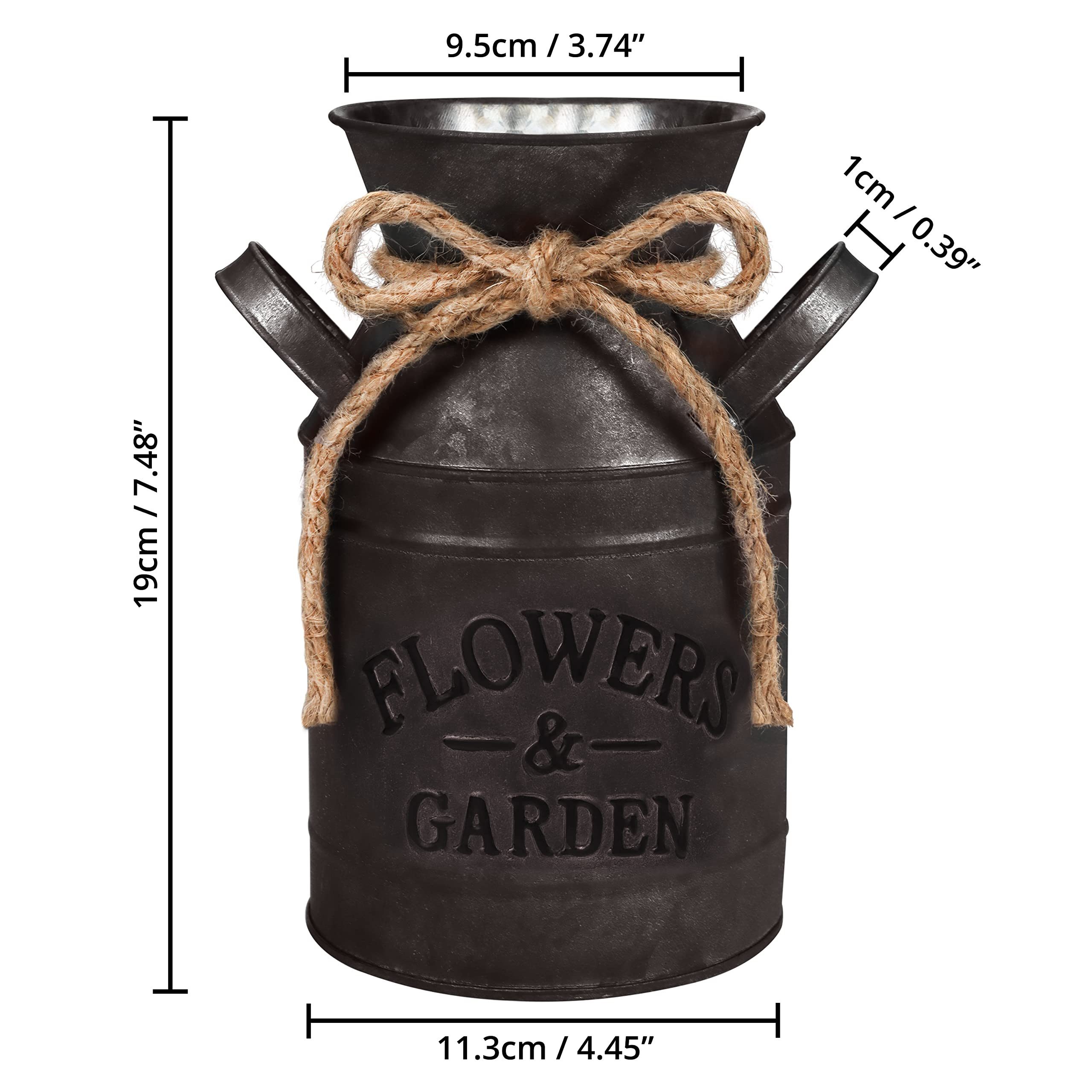 Belle Vous Dekovase Vintage Metall Blumenbehälter günstig online kaufen
