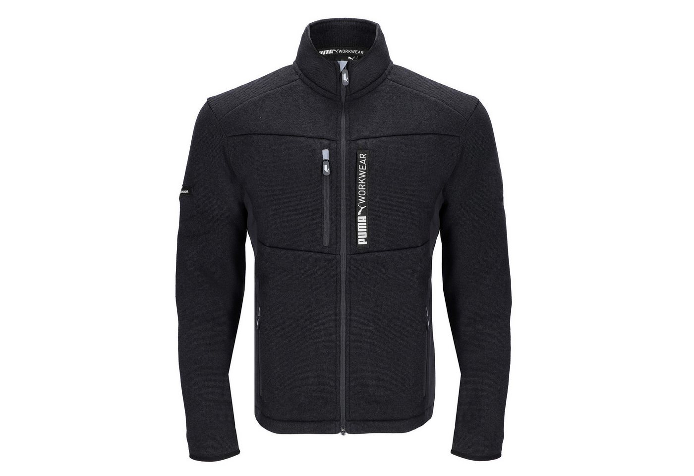PUMA Workwear Fleecejacke Strickfleecejacke mit Stehkragen, verlängertes Rückenteil