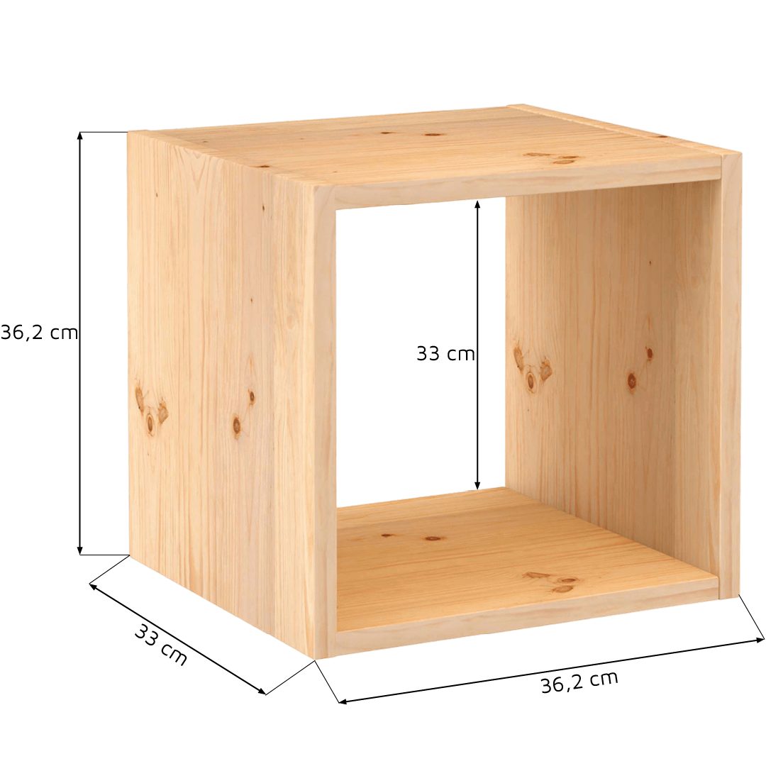 Astigarraga Kit Line Standregal Vollholz-Würfelregal - Dinamic, Bücherregal günstig online kaufen