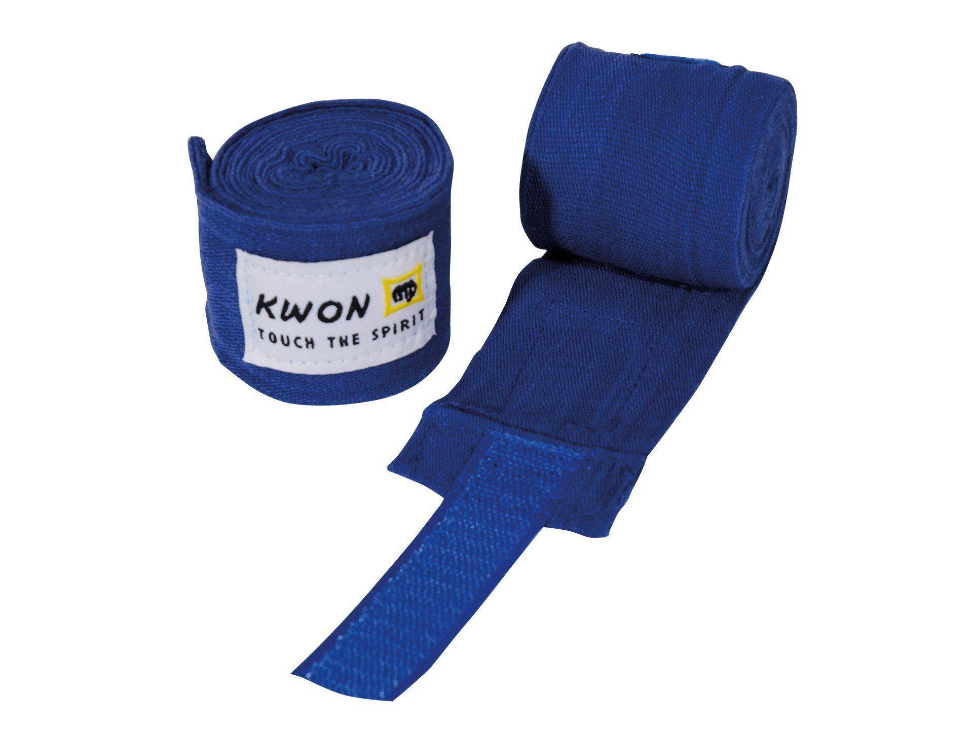 KWON Boxbandagen Klett, Material, Handbandagen m Paar, Boxen blau Daumenschlaufe Wickelbandagen Kickboxen, elastisch elastischem 2,5