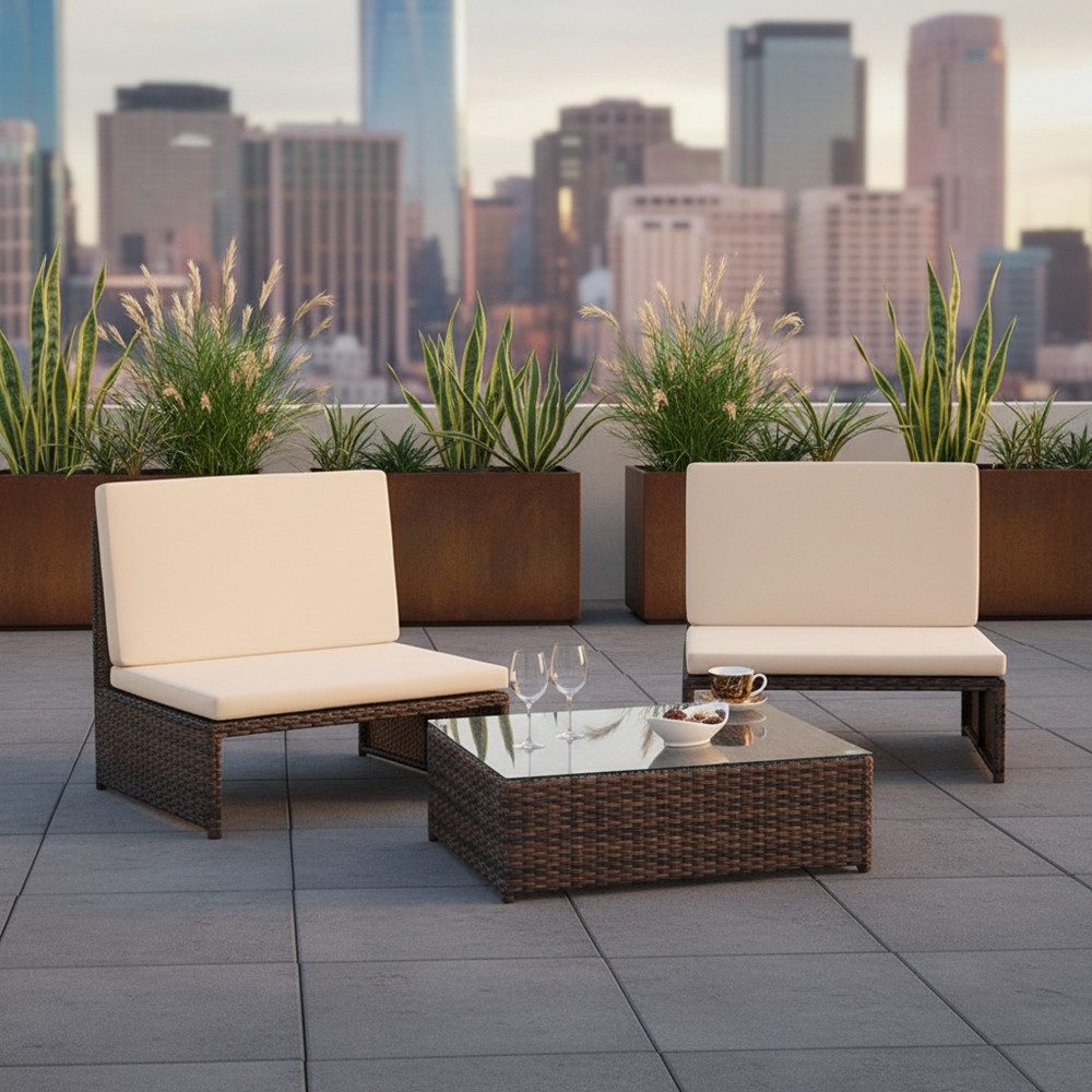 Mucola Gartenlounge-Set Lounge Sitzgarnitur Gartenset Gartenmöbel Gartensit günstig online kaufen