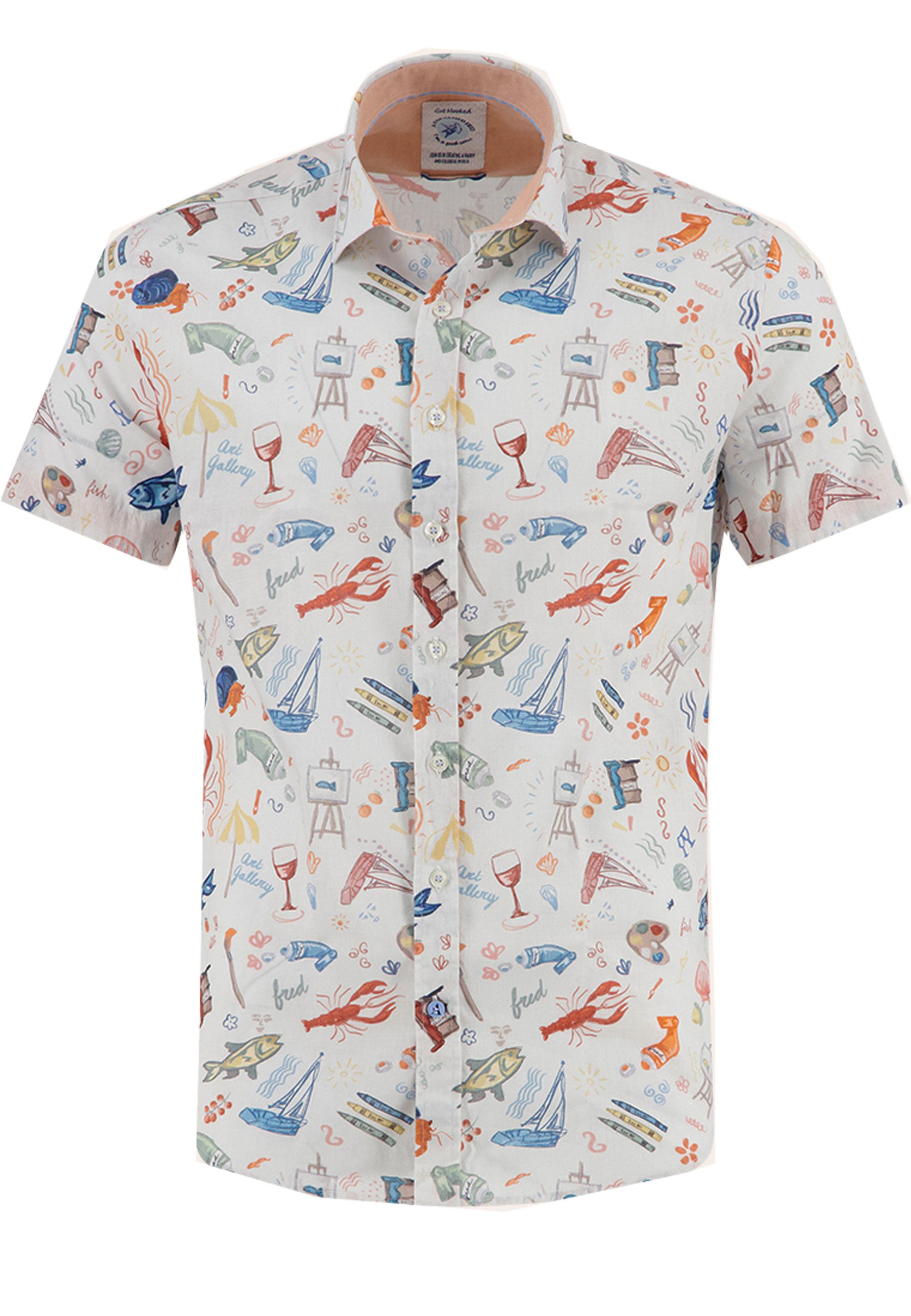 A Fish named Fred Kurzarmhemd A Fish named Fred Hemd 1/2 Arm Print (1-tlg)