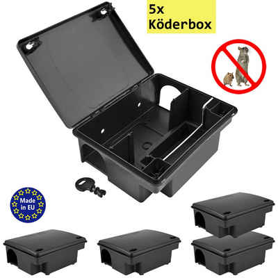 Petigi Köderbox 5x Köderstation Kompaktbox Köderbox Mäusebox Rattenbox Nagerstation