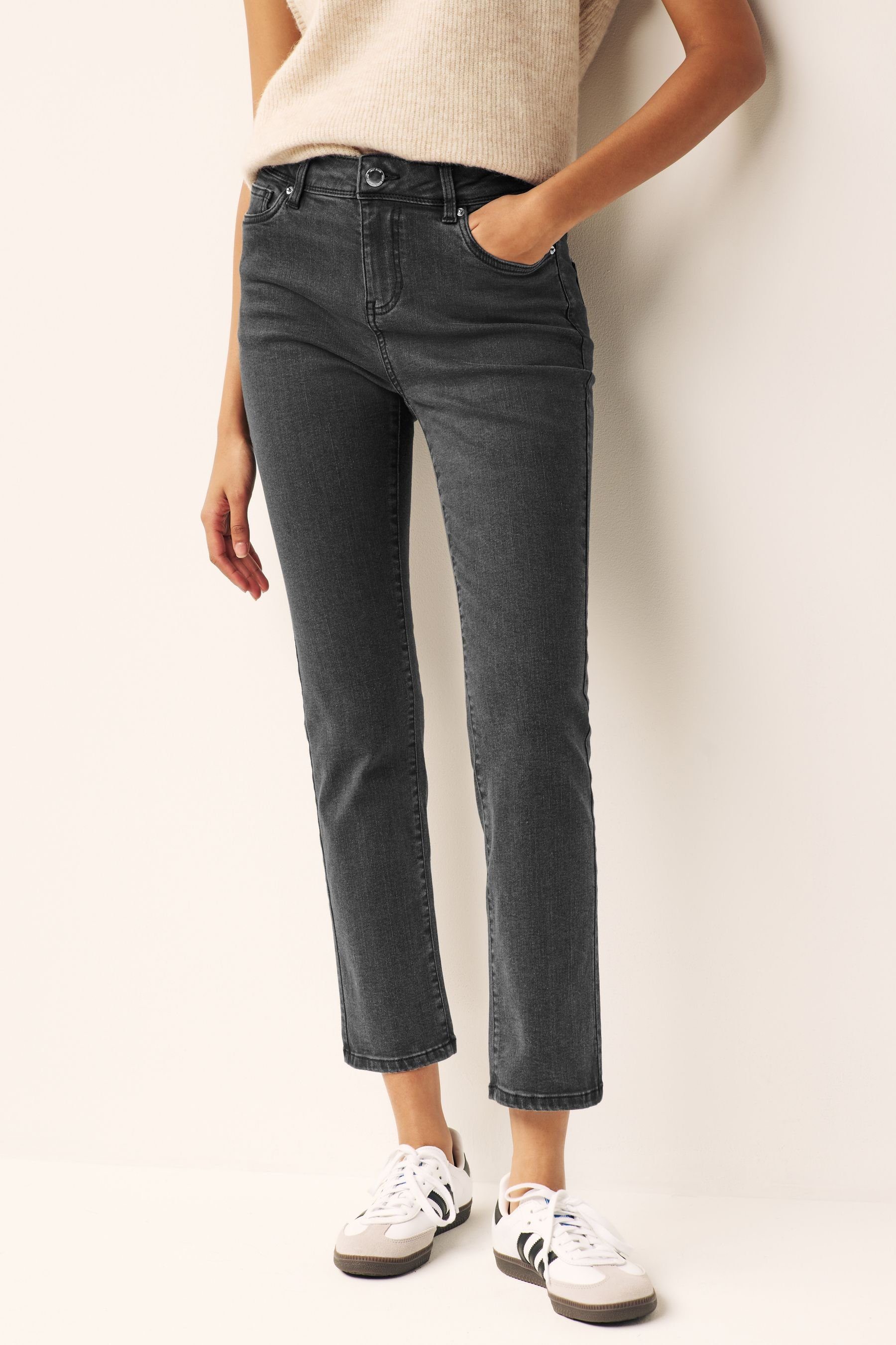 Next Washed (1-tlg) Slim-fit-Jeans Black Slim-Fit-Jeans