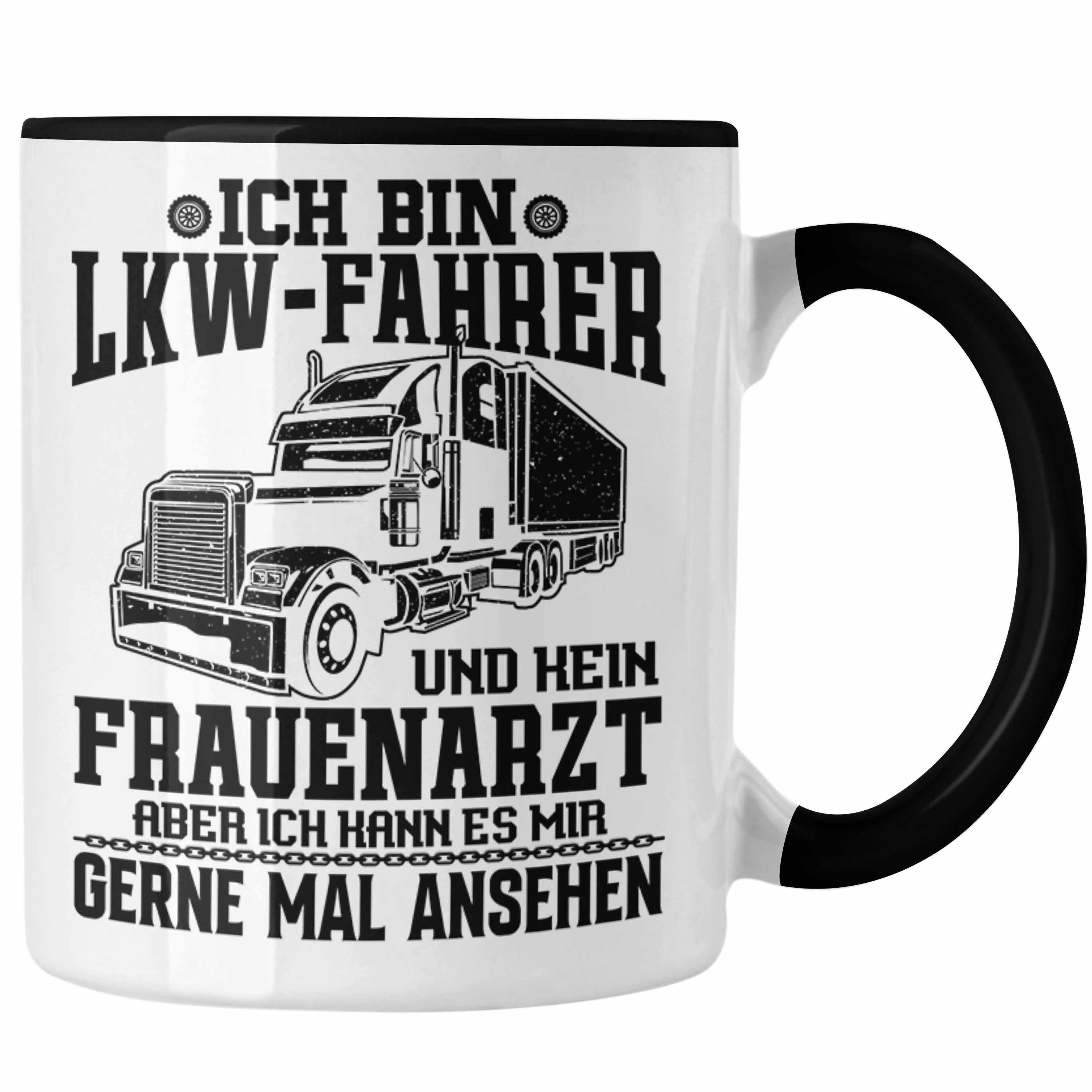 Trendation Tasse Trendation - LKW Fahrer Tasse Geschenk Lustiger Spruch Geschenkidee für Männer LKW Fahren Schwarz