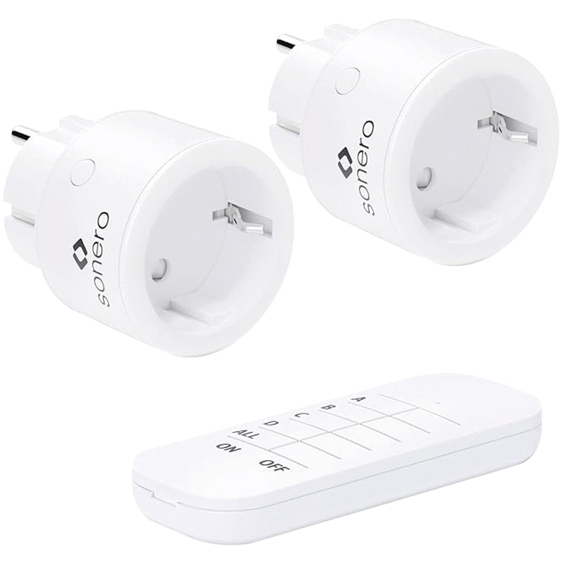 sonero Funksteckdose SONERO Funksteckdosen-Set S-RCS102, 1 Sender, 2
