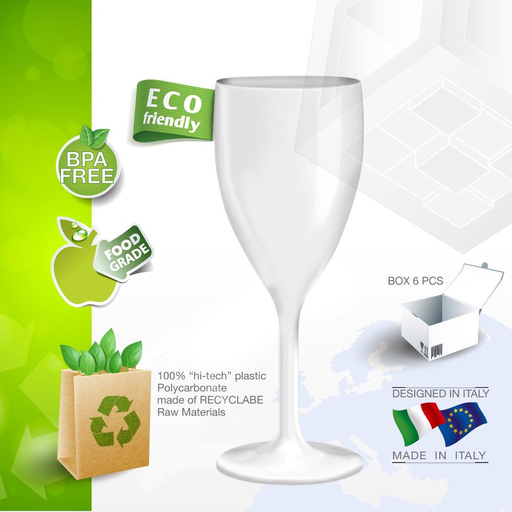 Doimoflair Weinglas DoimoFlair Weinglas aus Kunststoff Weinbecher Plastik 34 cl.