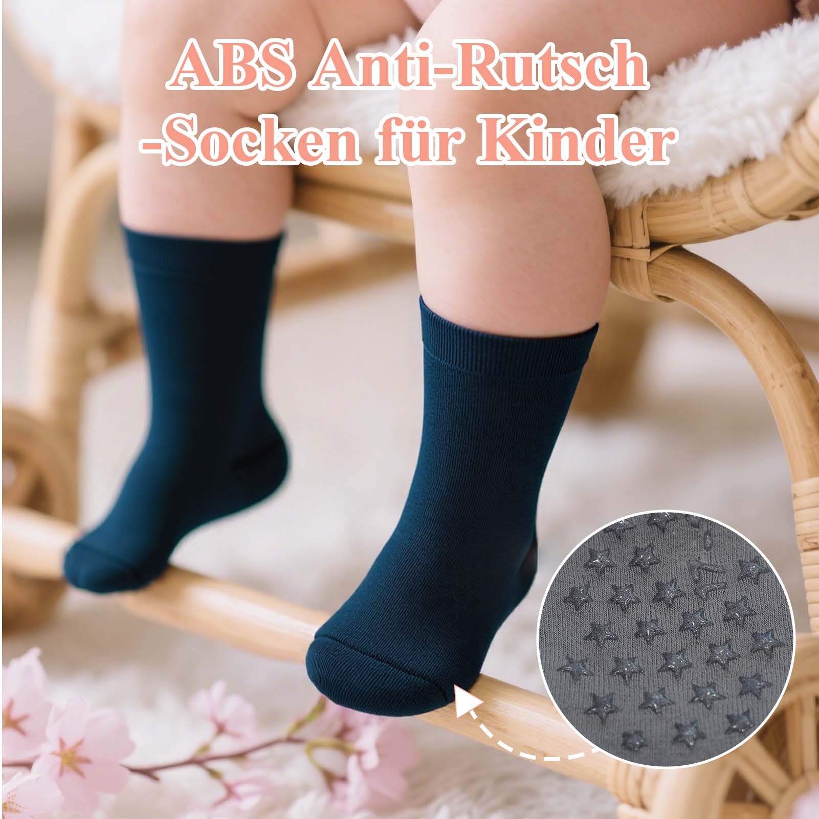 Yalion Langsocken Weiche Kinder Antiruschsocken Halbplüsch (3-Paar) Elastisch