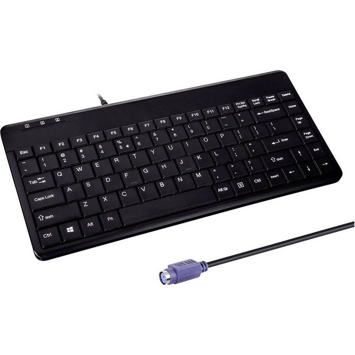 Perixx PERIBOARD-409 P Mini PS/2 Tastatur Schnurgebunden Tastatur (PS2-Anschluss)