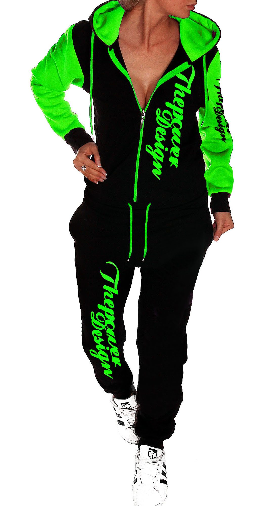 RMK Jogginganzug Damen Sportanzug The Power Design (Set), Trainingsanzug Freizeitanzug Fitness mit Kapuze