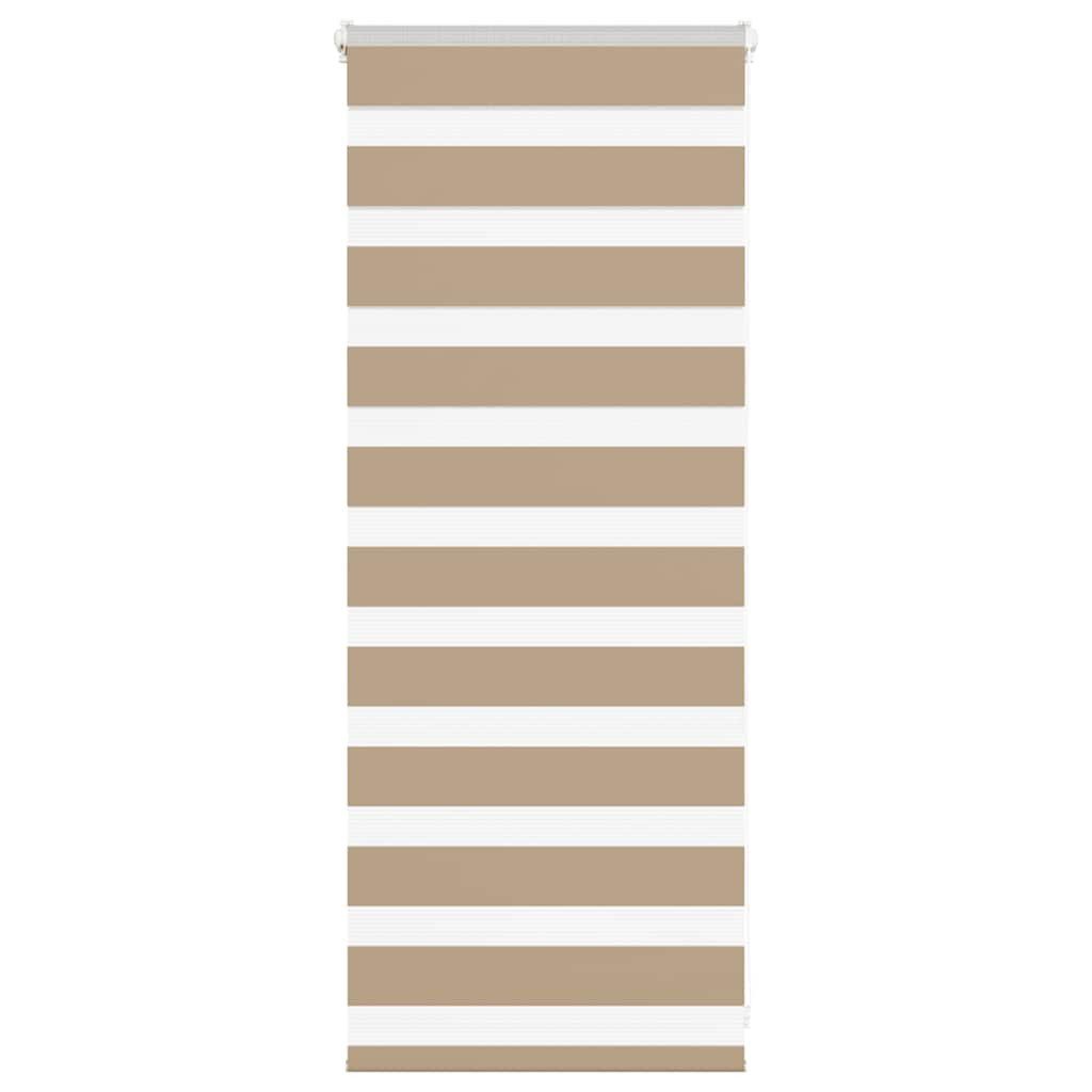 Rollo Doppelrollo Sandbraun 65x100 cm Stoffbreite 60,9 cm Polyester, vidaXL