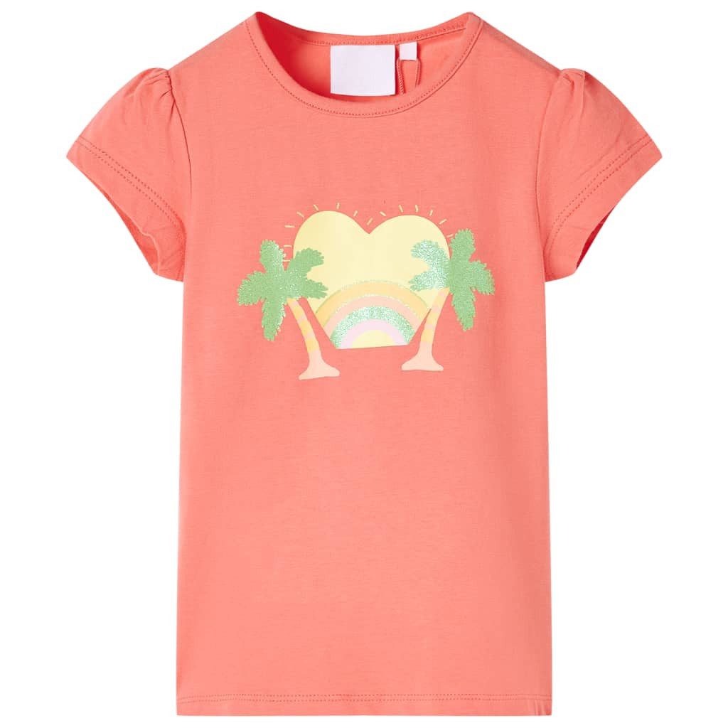 T-Shirt Kinder-T-Shirt Korallenrosa 116