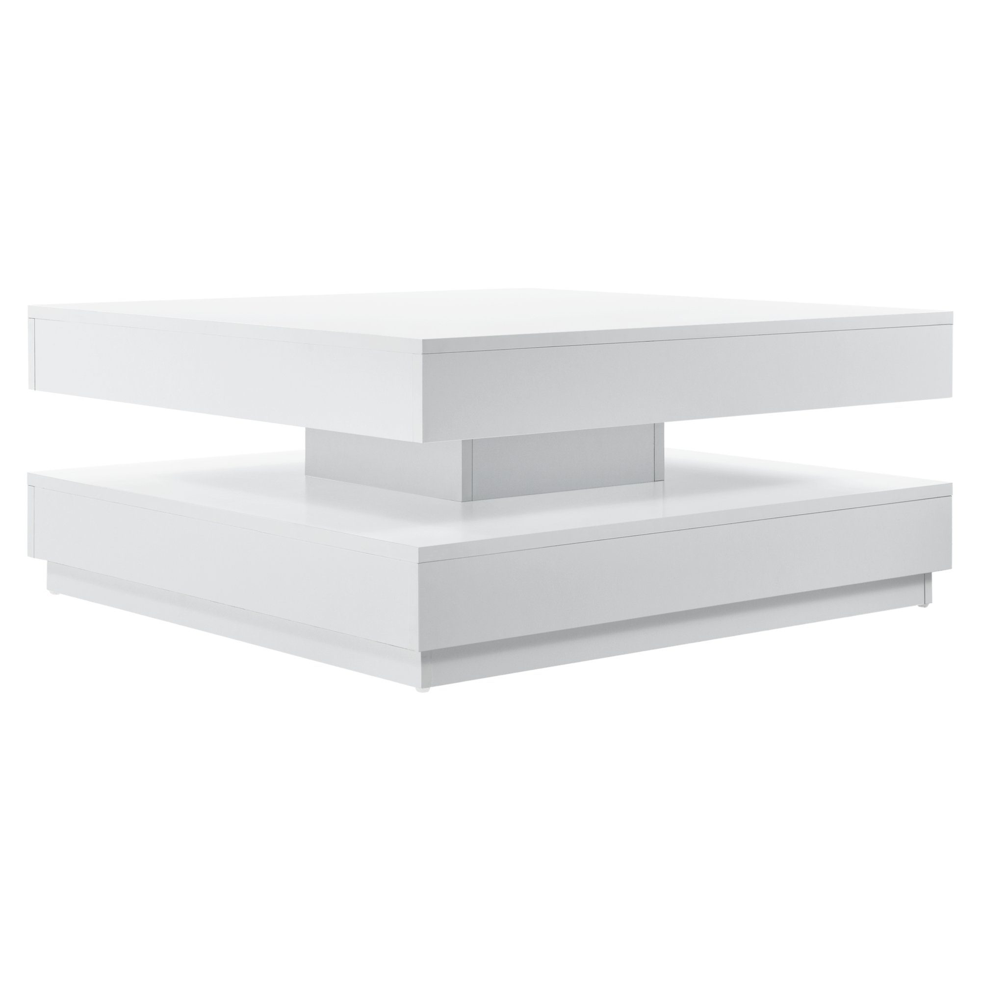 en.casa Couchtisch, »Florenz« Beistelltisch drehbar 76x76x38cm günstig online kaufen