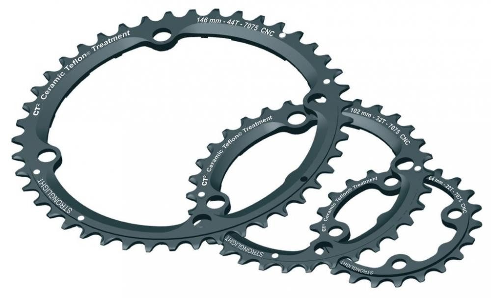 Kettenschaltung Stronglight Kettenblatt Type XTR 05/06 innen 22 Zähne schwarz 9fach
