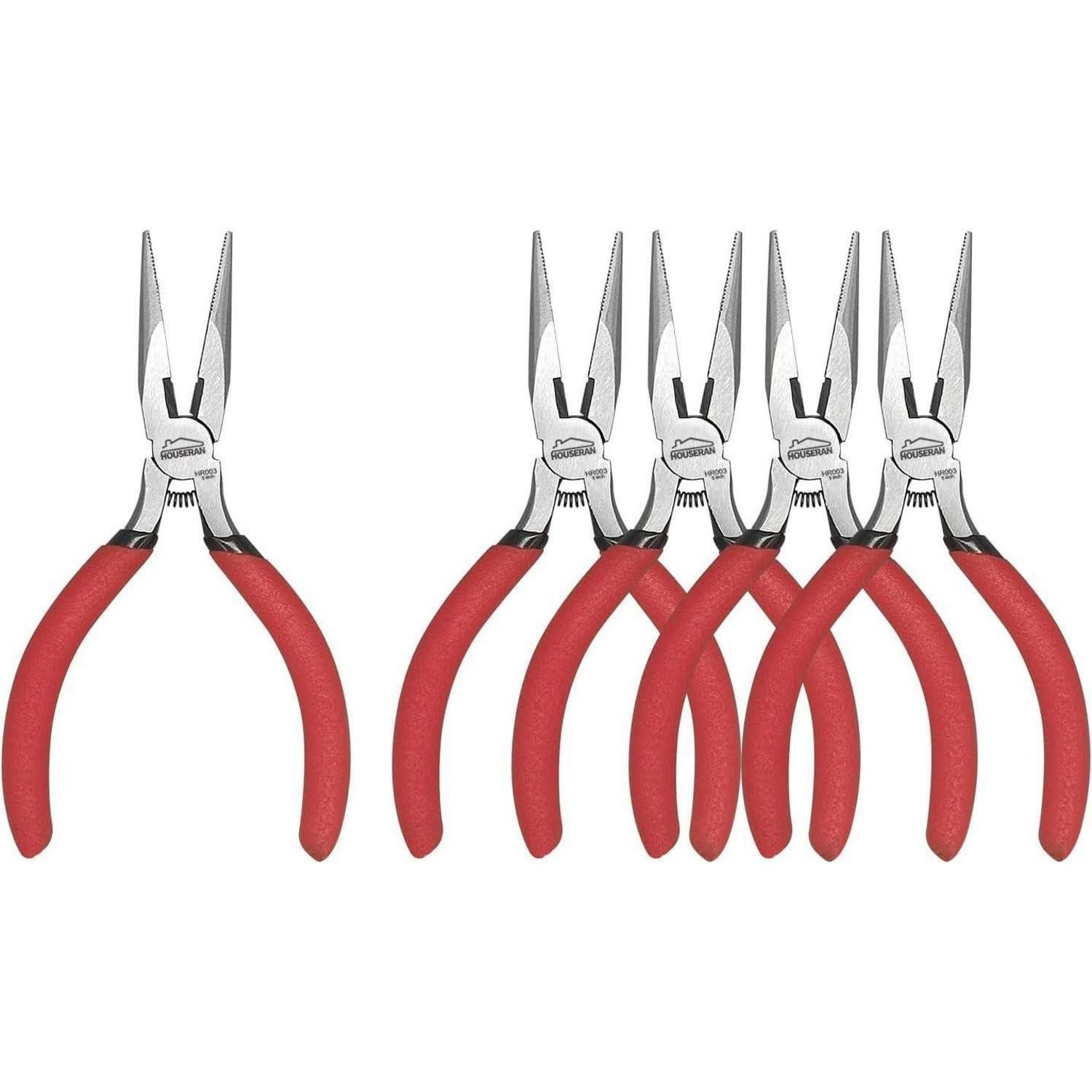 Spitzzange Spitzzangen-Set 5-teilig 127 mm Mini mit Seitenschneider