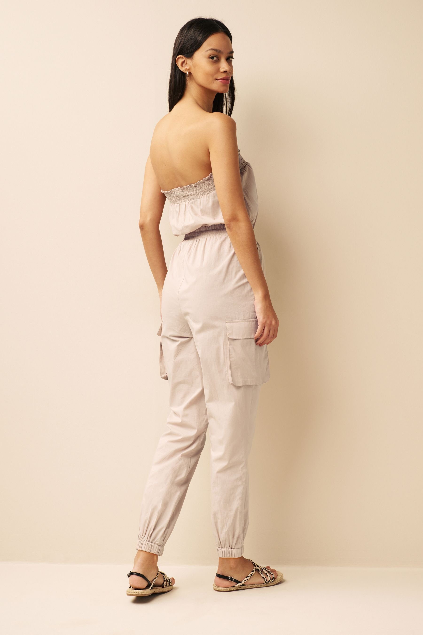 Next Jumpsuit Trägerloser Bandeau-Overall im Cargo-Design günstig online kaufen