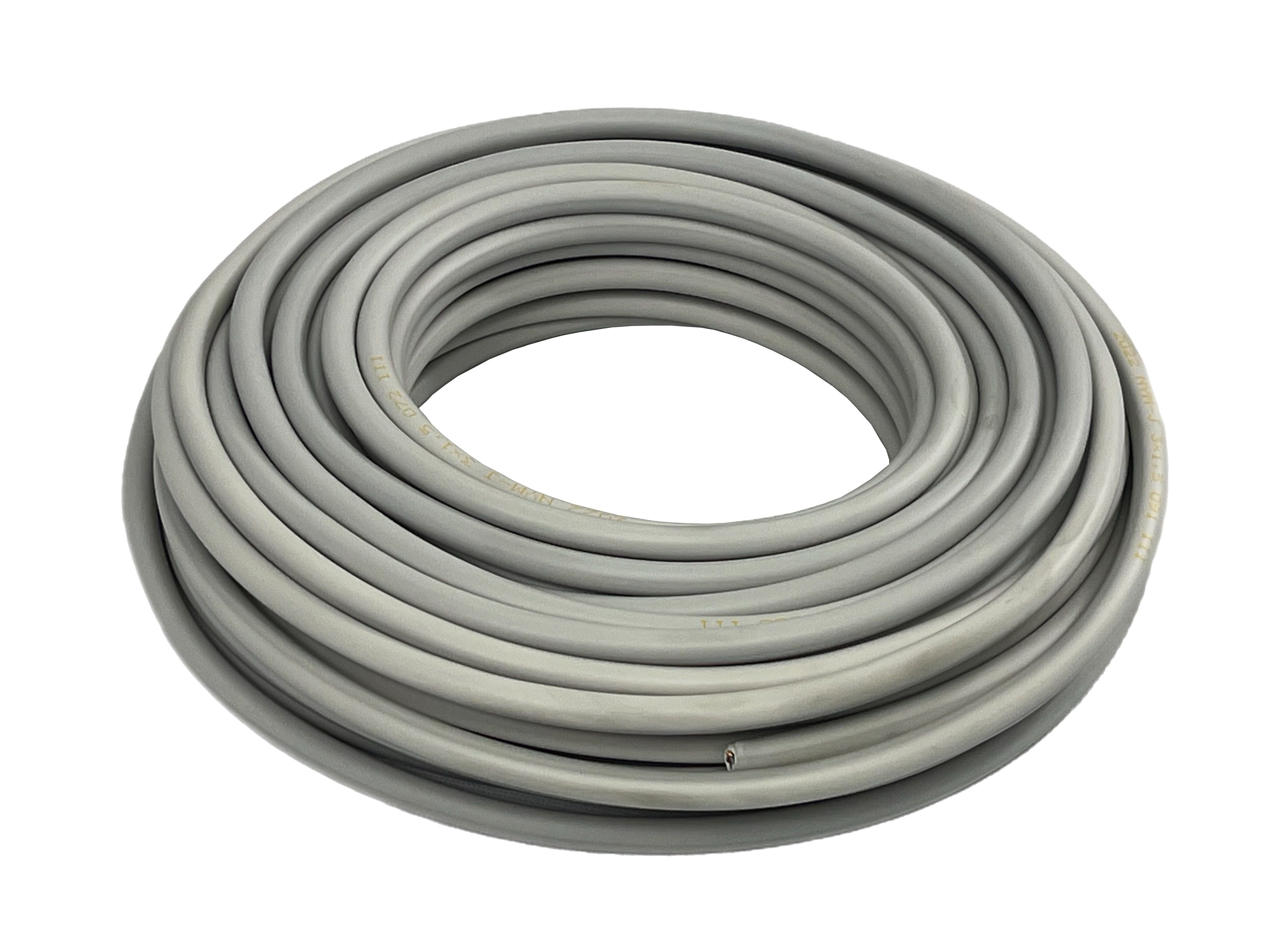 VaGo-Tools Mantelleitung Stromkabel NYM-J 3 x 1,5 - 50m grau Stromkabel