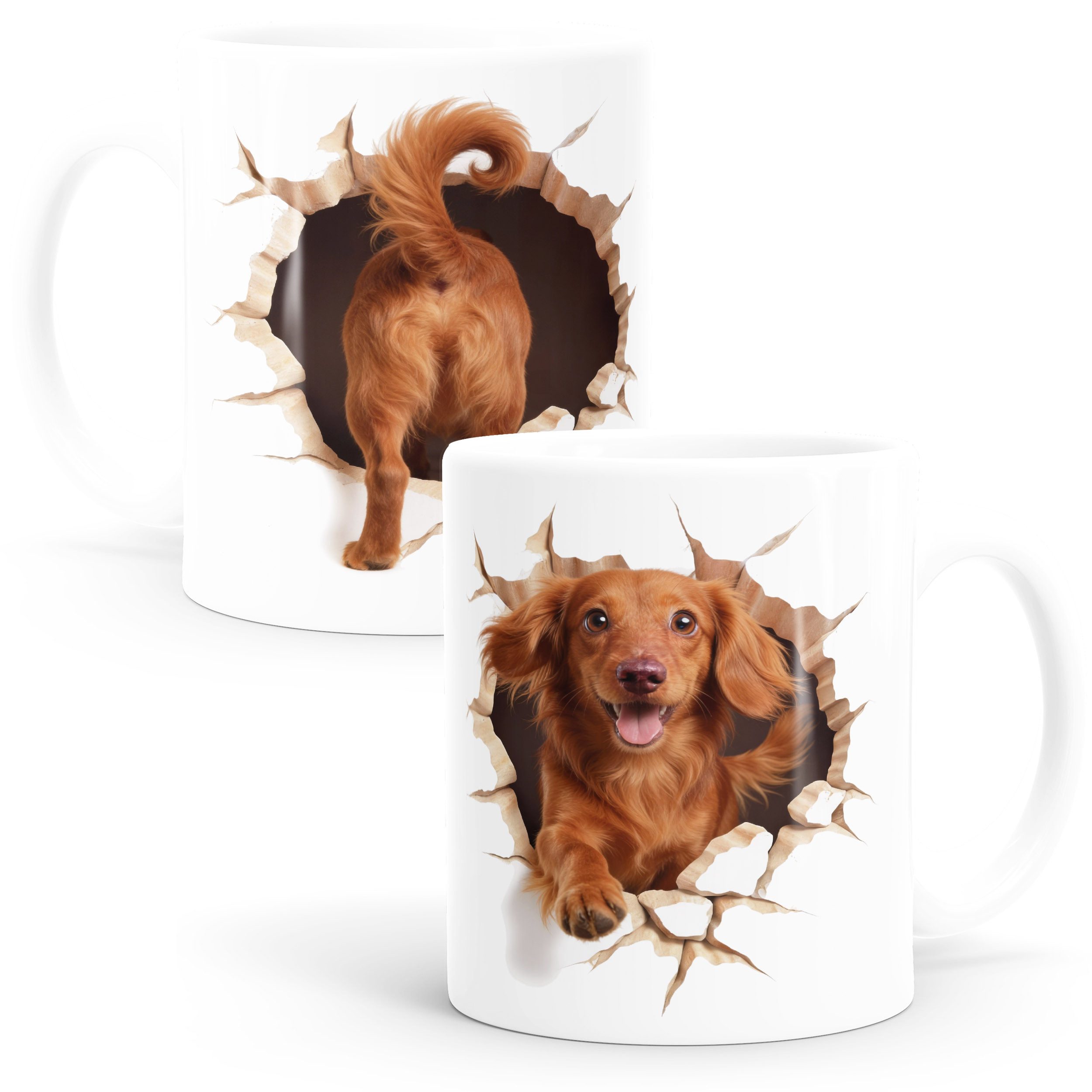 MoonWorks Tasse Tasse für Dackel -Halter Geschenk Hundebesitzer Tierfreunde, Keramik