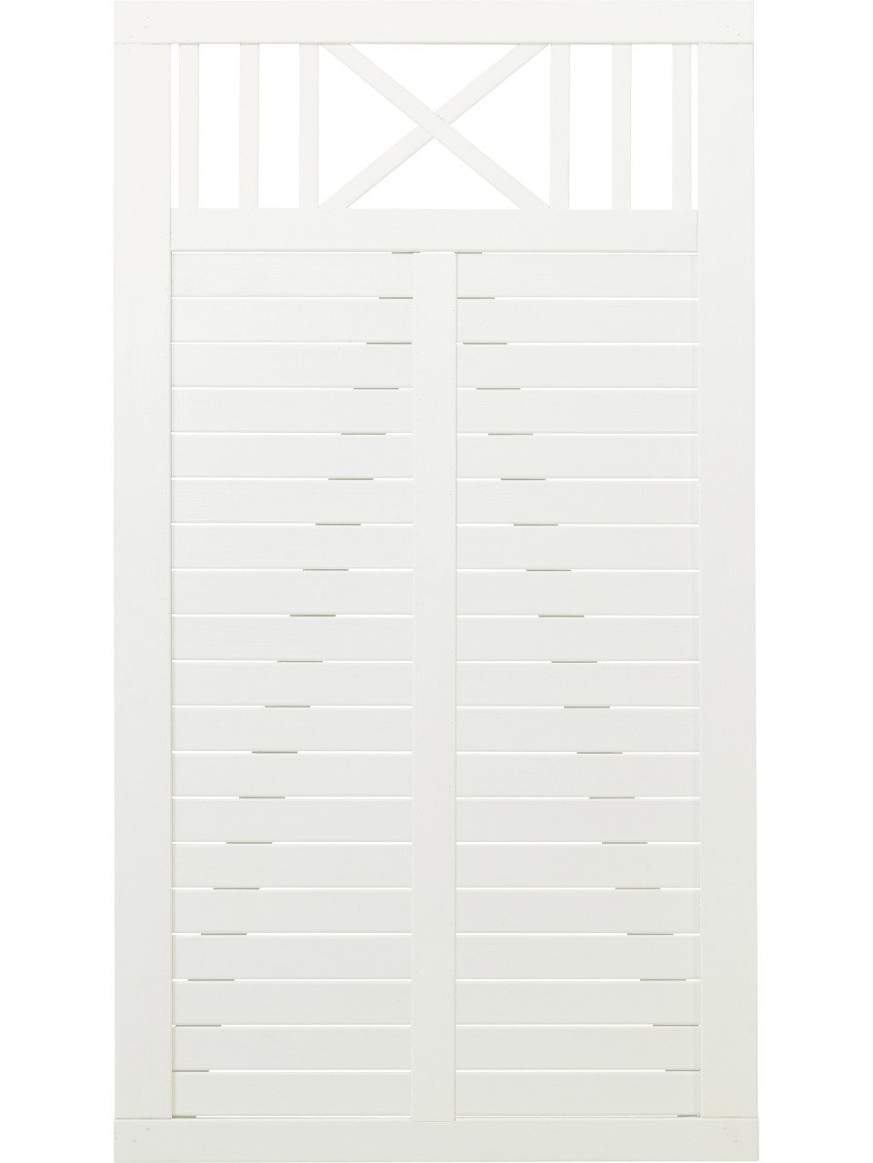 PLUS Gartentor Plus Tor Nostalgi 100 x 180 cm RAL 9010 Weiß