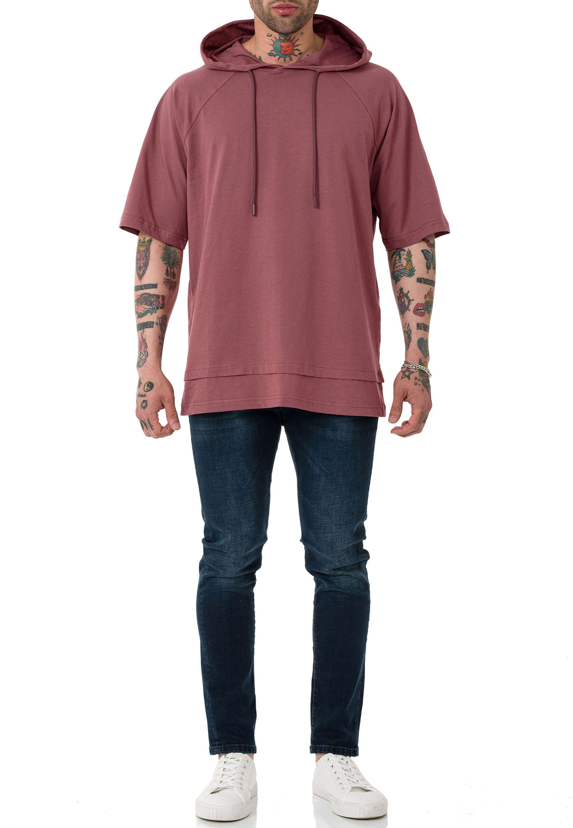 RedBridge T-Shirt mit Kapuze - Lässiges Oversized-Hoodie-Shirt