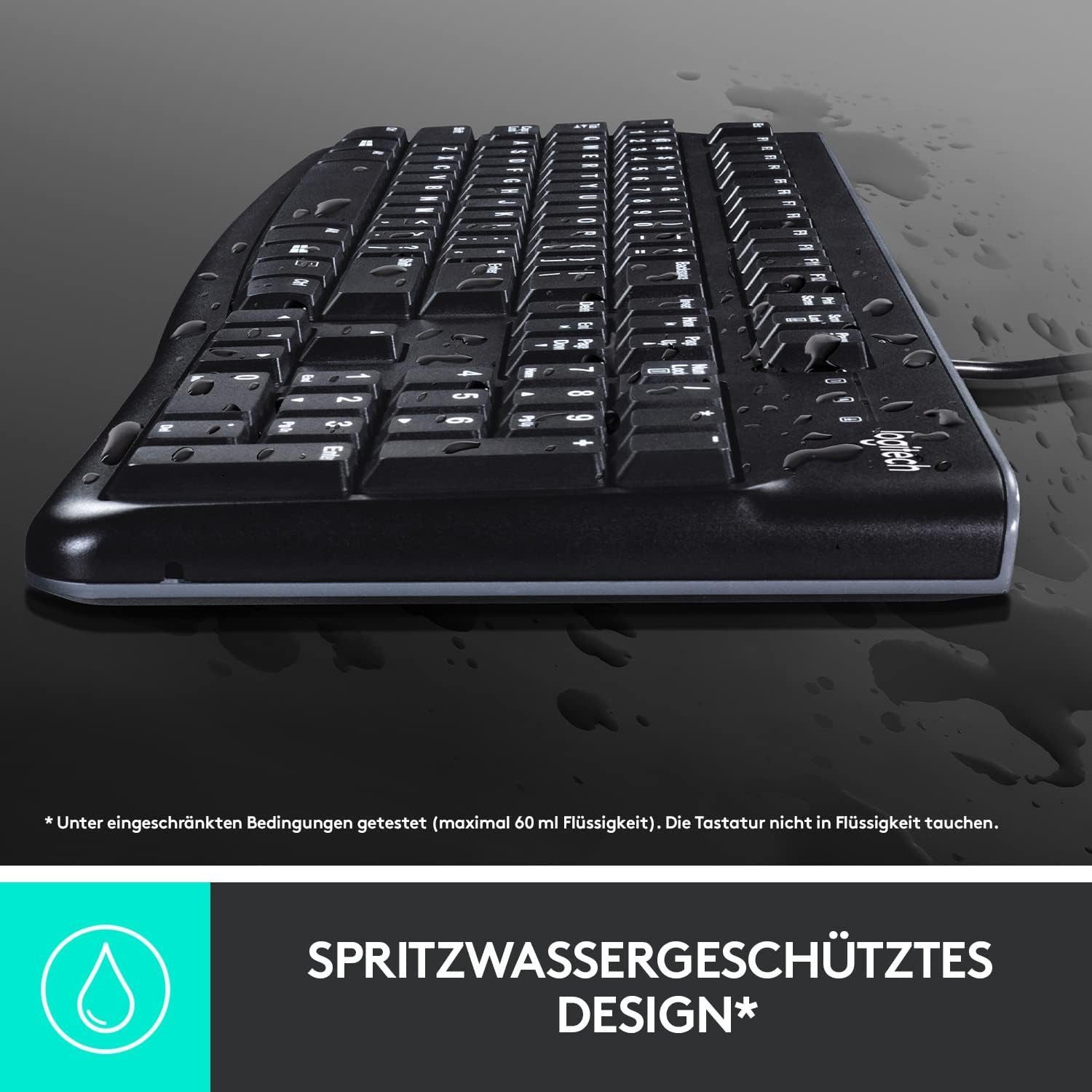 Logitech USB-Tastatur und Maus-Set – Präzises Arbeiten mit hohem Tippkomfort Tastatur- und Maus-Set – Bild 5 von 5