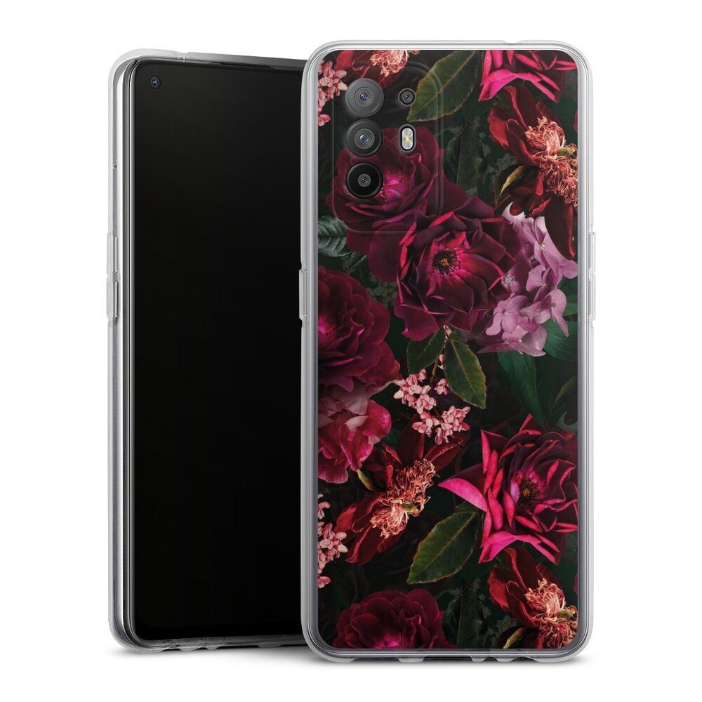 DeinDesign Handyhülle Rose Blumen Blüte Dark Red and Pink Flowers, Oppo A94 5G Silikon Hülle Bumper Case Handy Schutzhülle