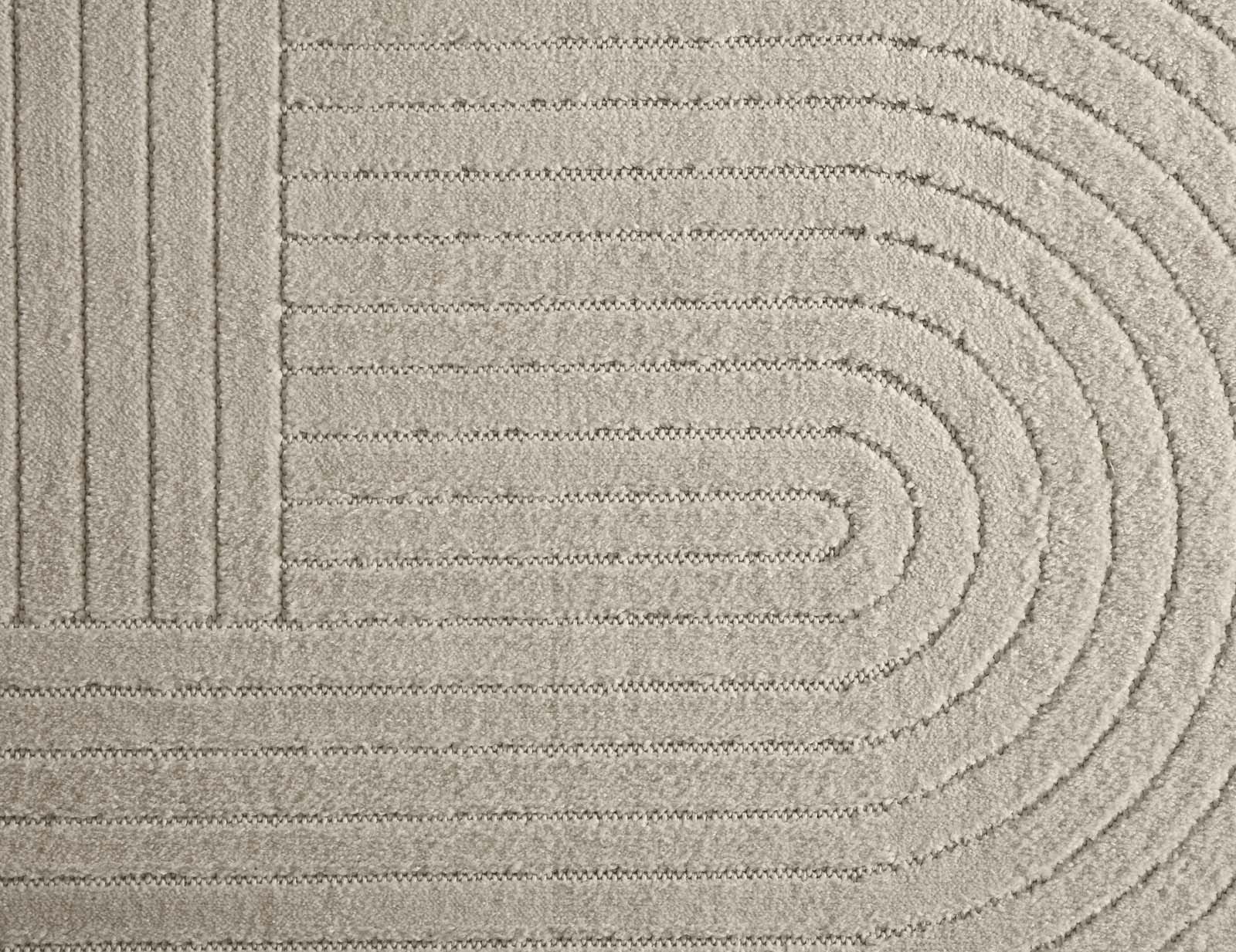 TaraCarpet Teppich TaraCarpet Zen Modern fürs Wohnzimmer Schlafzimmer und Outdoorteppich, rechteckig, Höhe: 5 mm, In&Outdoor Teppich hoch-tief 3D creme Wohnzimmer Schlafzimmer 80x150