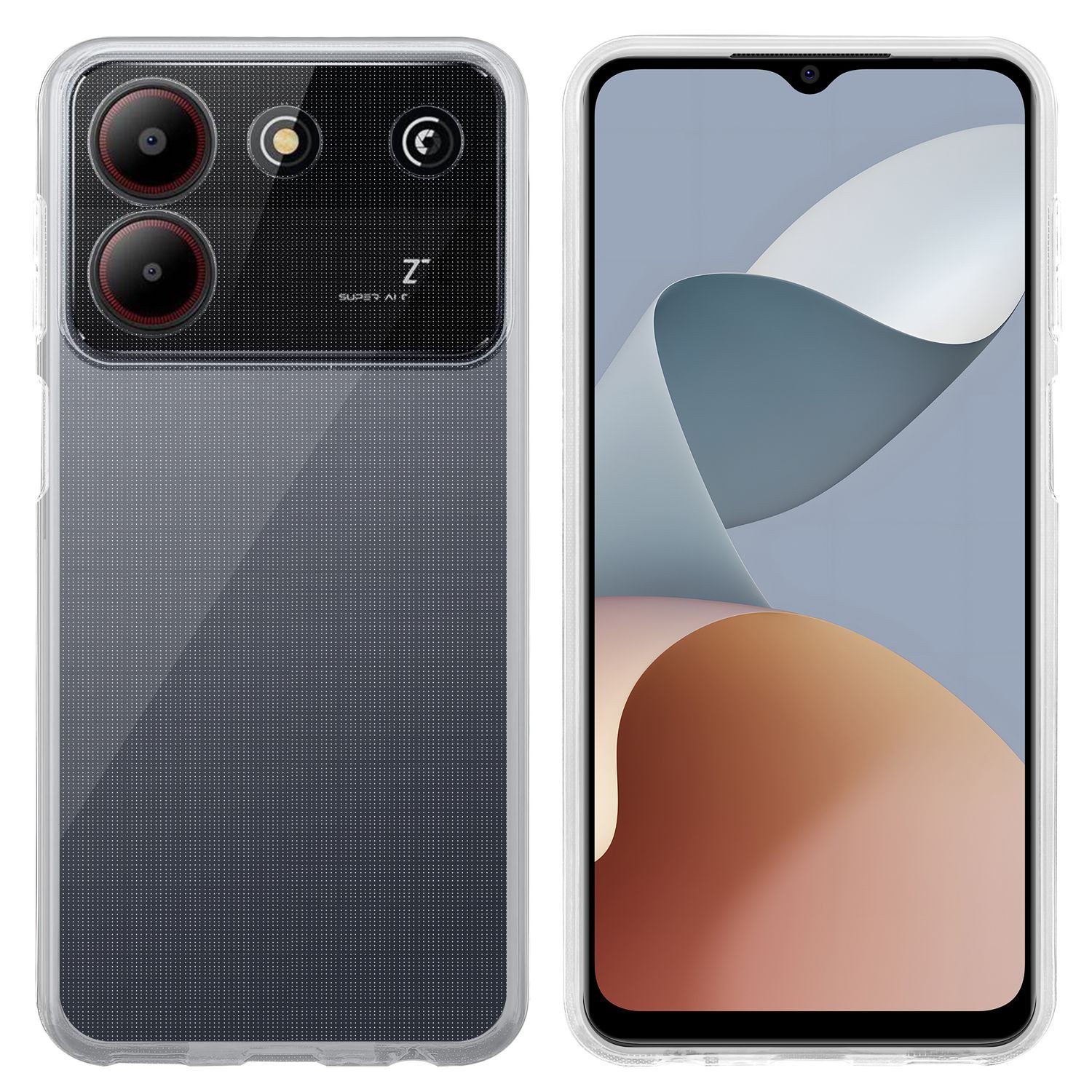 Cadorabo Handyhülle für ZTE Blade A54 Hülle ZTE Blade A54, Hülle TPU Silikon Handy Schutzhülle Slim Transparent Case Cover