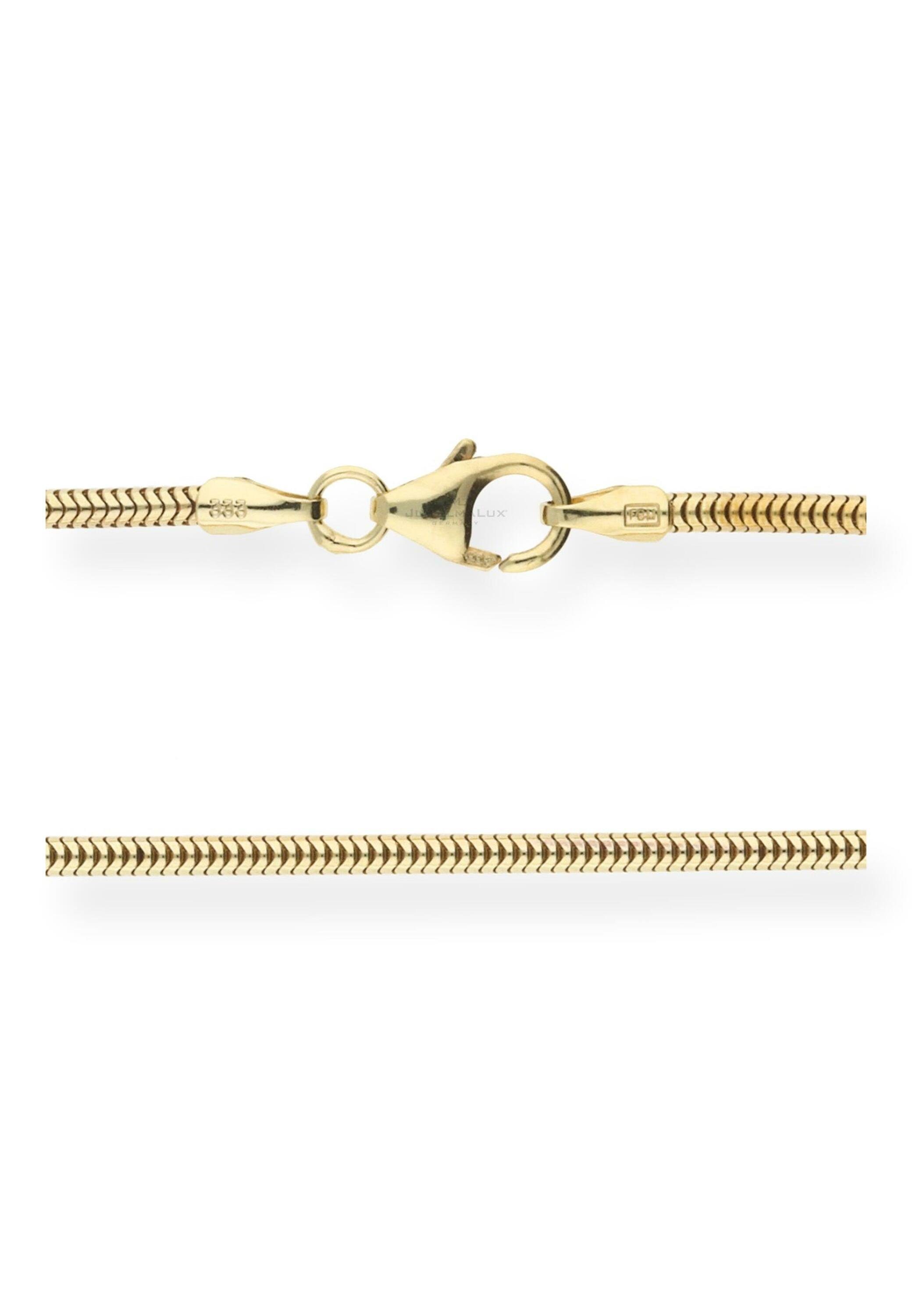 JuwelmaLux Goldkette Halskette gold Damen und Herren Schlange (1-tlg),  333er Gelbgold 8 Karat, inkl. Schmuckschachtel