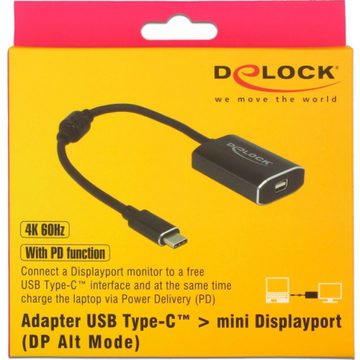 Delock USB Adapter, USB-C Stecker > Mini DisplayPort 4K Buchse Adapter