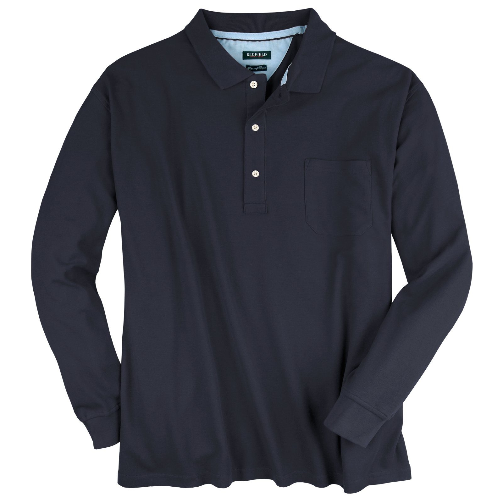 redfield Langarm-Poloshirt Redfield Langarm-Poloshirt dunkelblau Übergröße günstig online kaufen