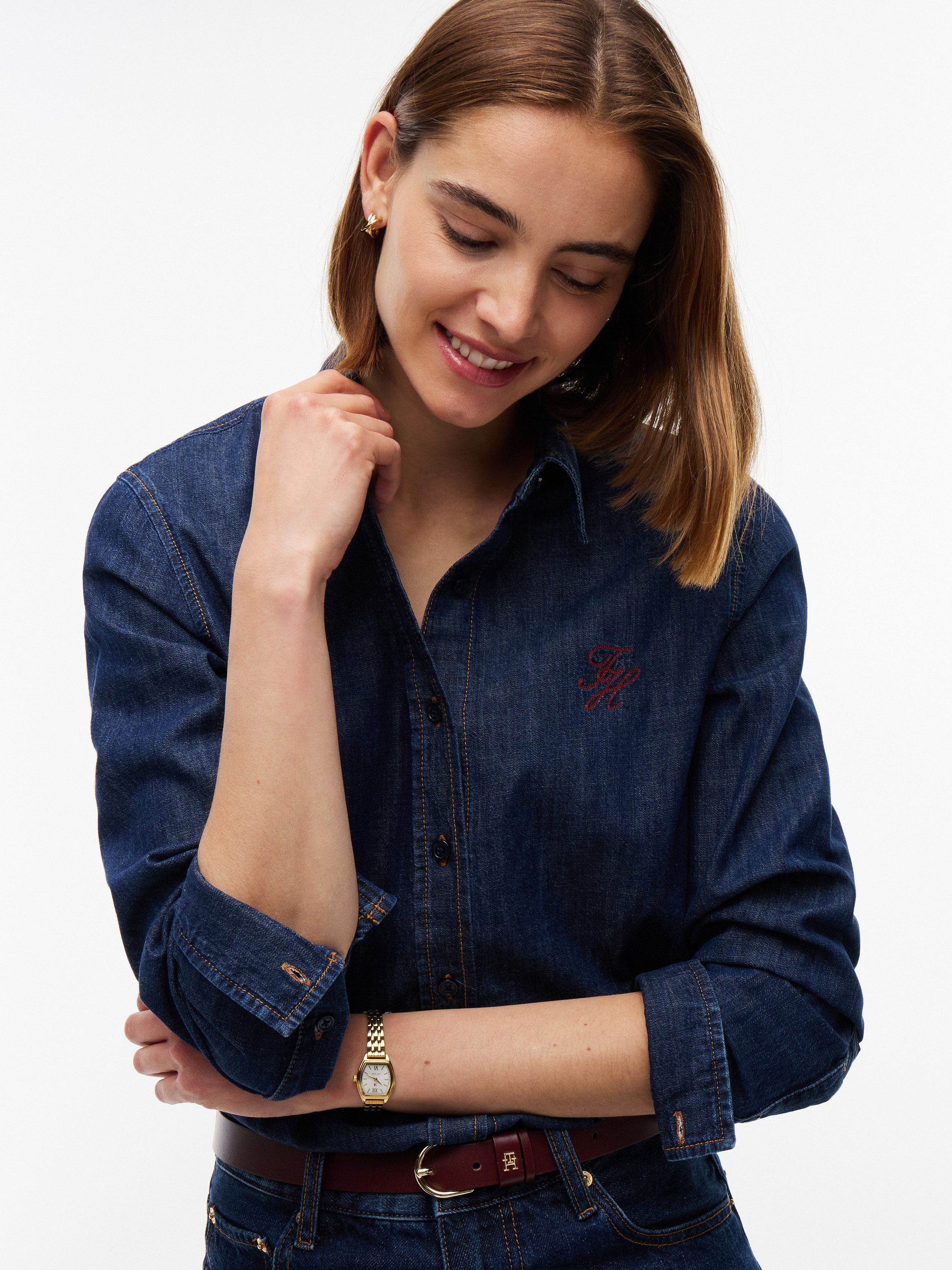 Tommy Hilfiger Jeansbluse RELAXED SHIRT MYF Baumwolle, relaxed fit – Bild 2 von 5