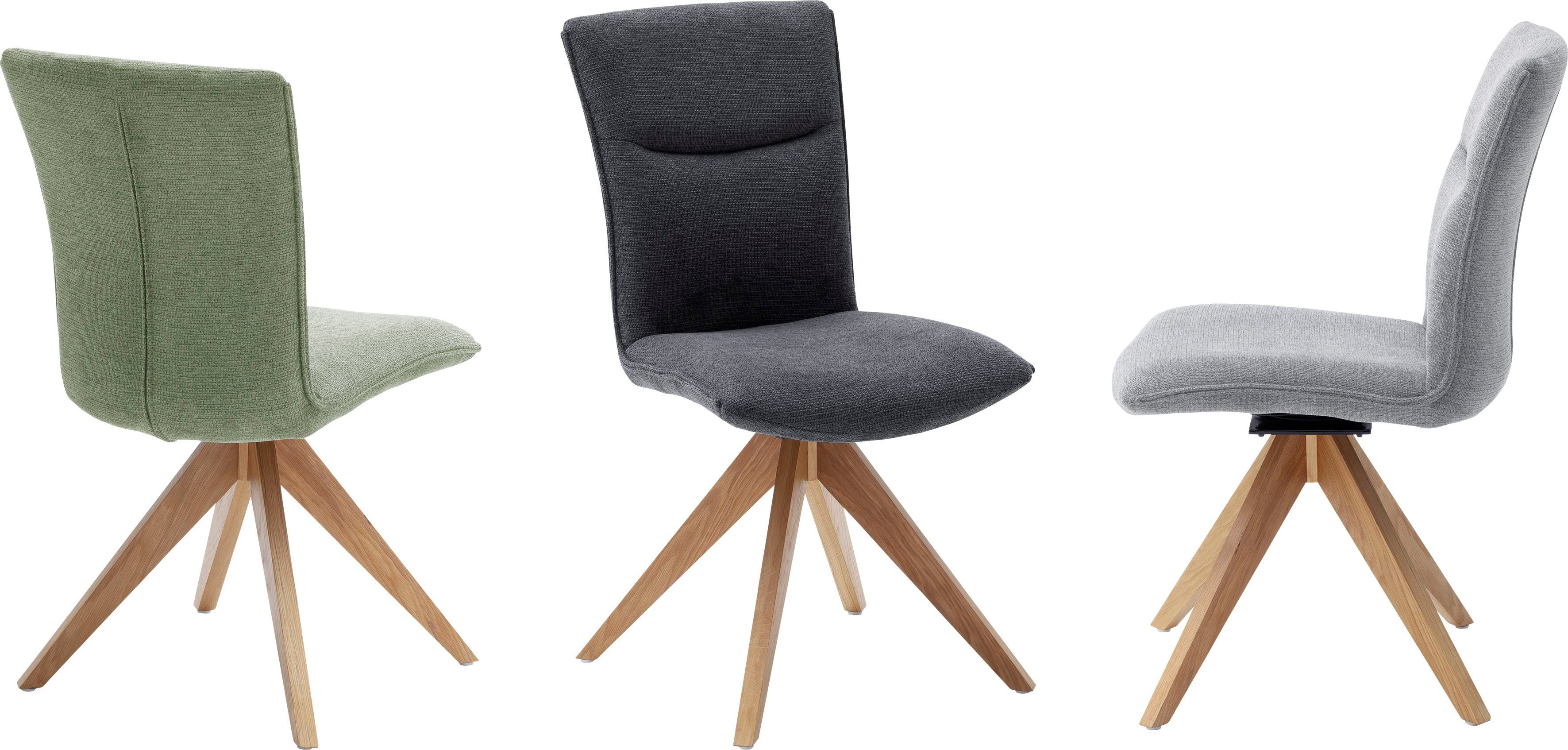 MCA furniture Esszimmerstuhl Odense St), Olive (Set, bis Optik, 2 kg Set, drehbar, 120 2er in Chenille Olive | 180° Stoffbezug
