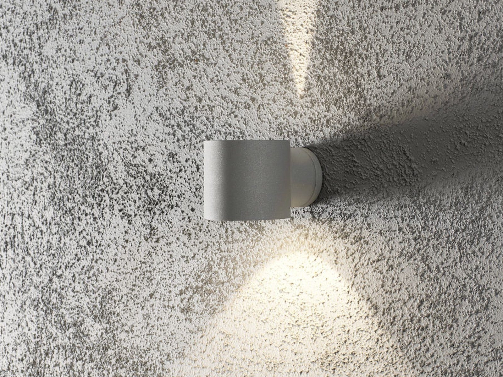 KONSTSMIDE LED Außen-Wandleuchte, LED wechselbar, warmweiß, kleine Fassadenbeleuchtung & Hausbeleuchtung Wandspot rund, Höhe 9cm
