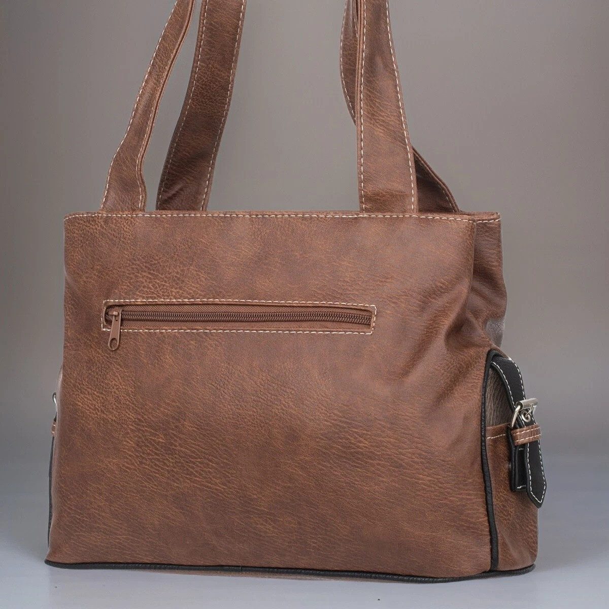 CHARM & SHAPE Handtasche Braune Damenhandtasche A4 Schultertasche 2 Hauptfä günstig online kaufen