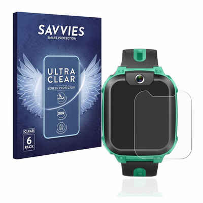 Savvies Schutzfolie für Imoo Watch Phone Z1, Displayschutzfolie, 6 Stück, Folie klar