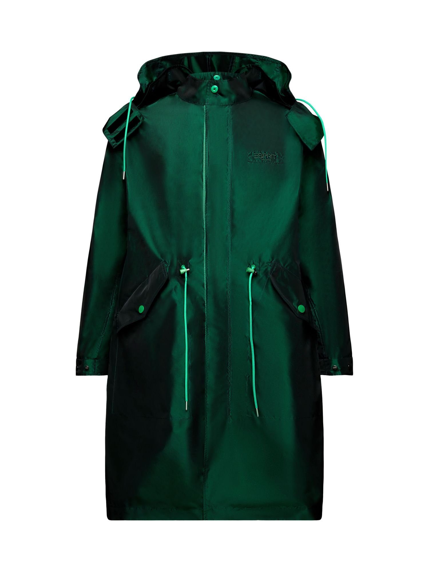 Parka in Metallic-Optik Esprit GREEN Zipp-Off-Parka