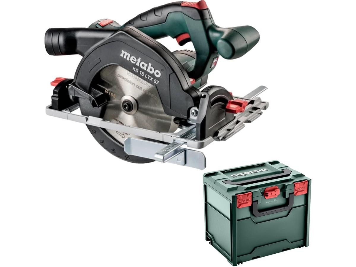 metabo Handkreissäge Akku KS 18 LTX 57, Set, ohne Akku und Ladegerät in metaBOX