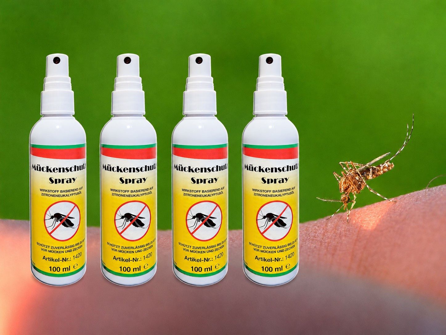 VABIONO Insektenschutz-Spray Mückenschutz-Spray Insektenschutz Pumpspray  Moskito Abwehr 4x100ml, kostenloser Versand