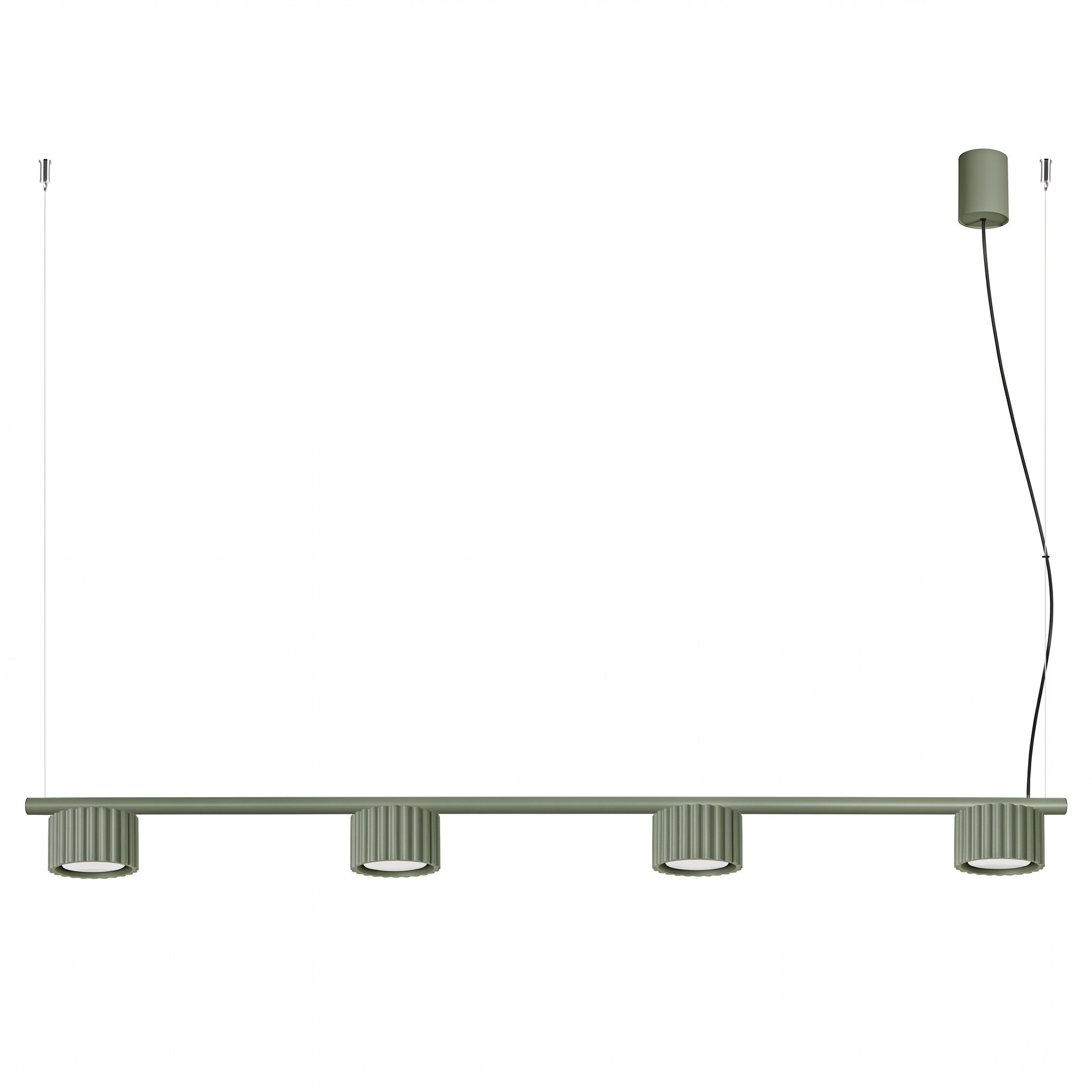 SOLLUX lighting Kronleuchter Kronleuchter AURA 4 olivgrün Gx53, Nicht enthalten