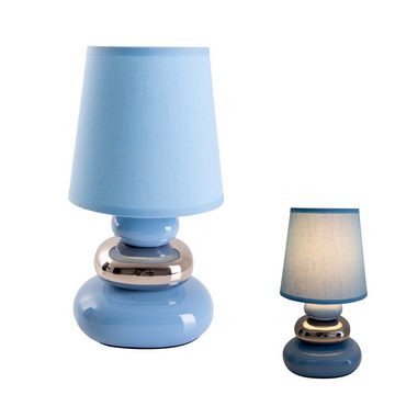 näve Tischleuchte, Tischleuchte Beistelllampe Schreibtischlampe Blau Schlafzimmerlampe H