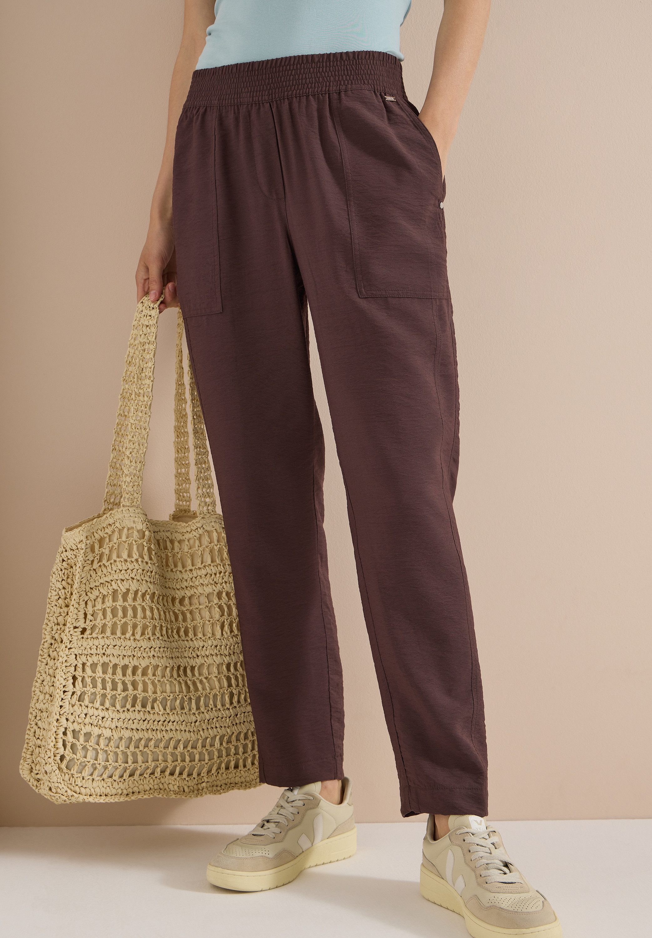 CECIL Stoffhose Style Chelsea Sommerhose mit elastischem Bund / Viskose