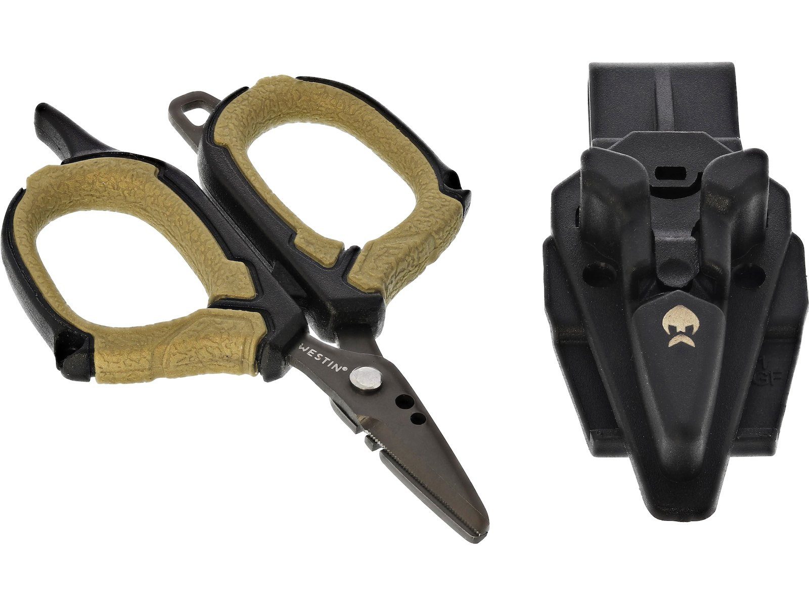 Westin Fishing Fischschere Schnur Schere mit Scheide Braid Scissors - Multi vielseitig einsetzbar, (2-tlg), Multifunktional