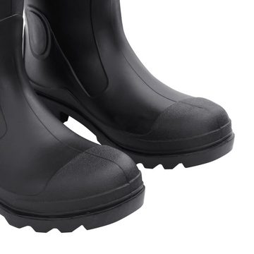 vidaXL Wathose Gummistiefel mit Herausnehmbarem Innenfutter Schwarz Gr. 43 PVC