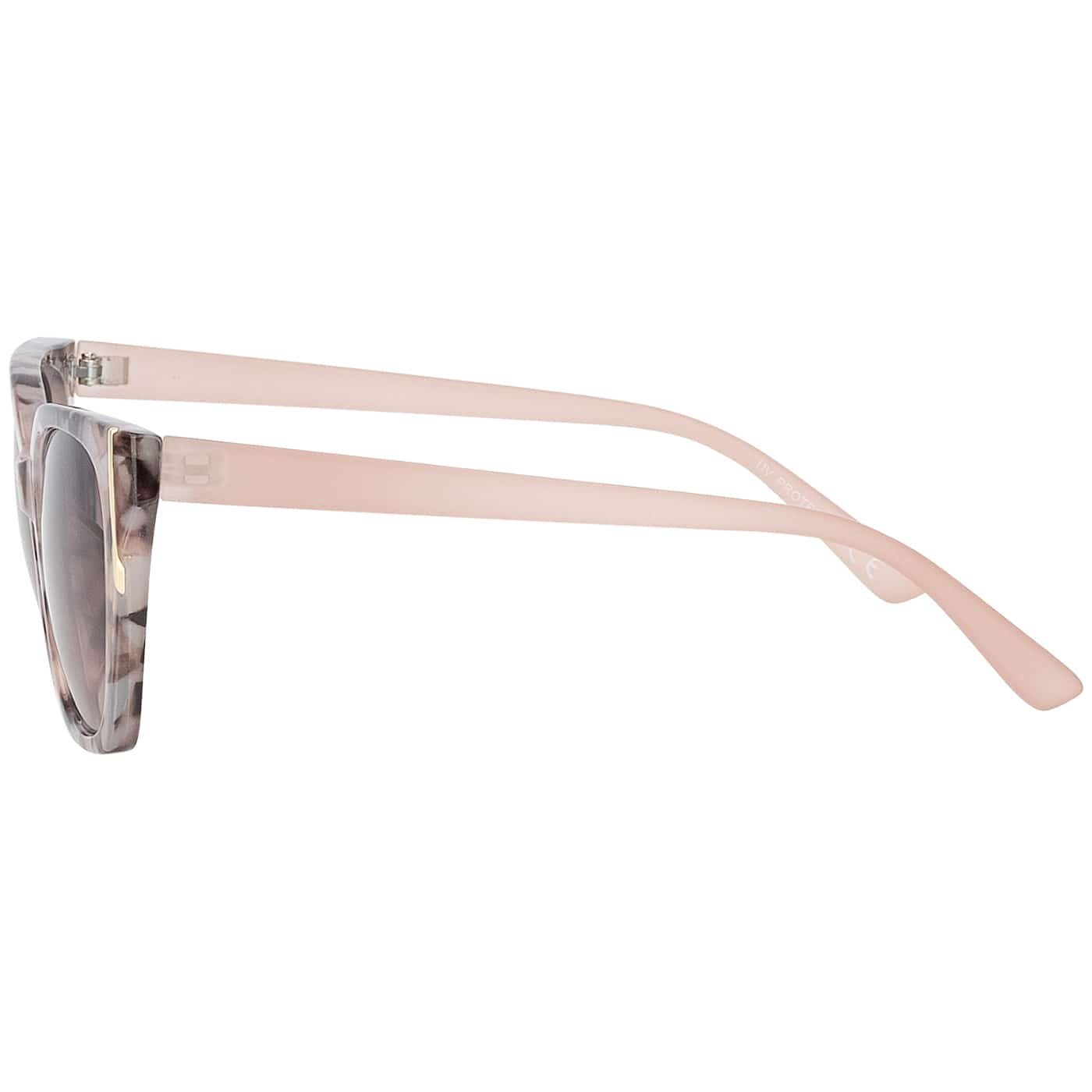 Designer Braun Sonnenbrille Eyewear Hellrosa Damen Rundglas (1-St) mit und Violetten BEZLIT Lila, Linsen Retrosonnenbrille