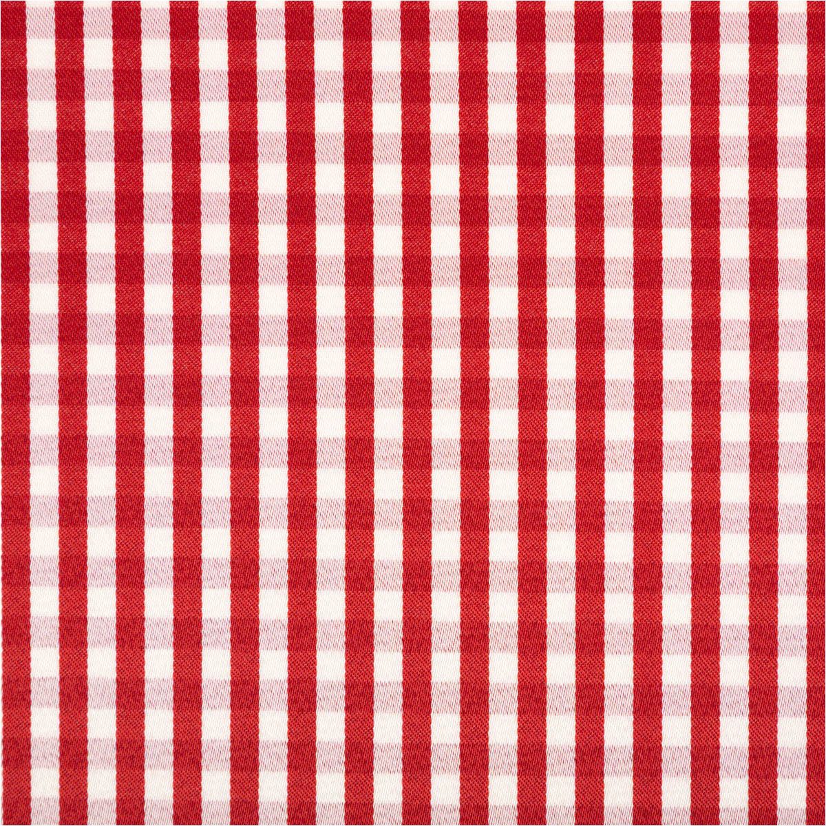 SCHÖNER LEBEN. Stoff Dekostoff Karos klein rot weiß 140cm Breite, made in Germany