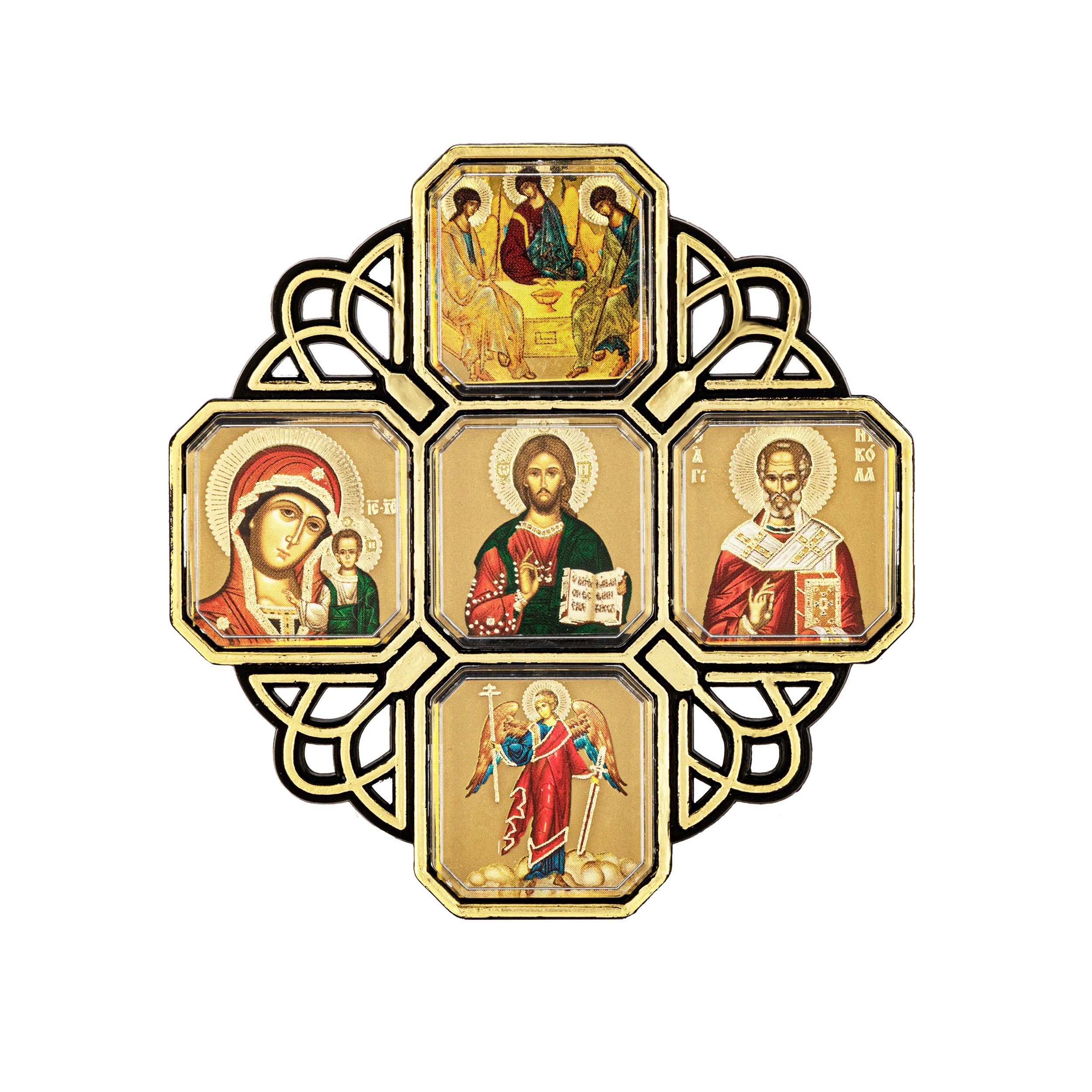 NKlaus Bild Ikone Auto Kreuz GM von Kazan Jesus Hl Nikolaus Dreifaltigkeit Schutze, Religion