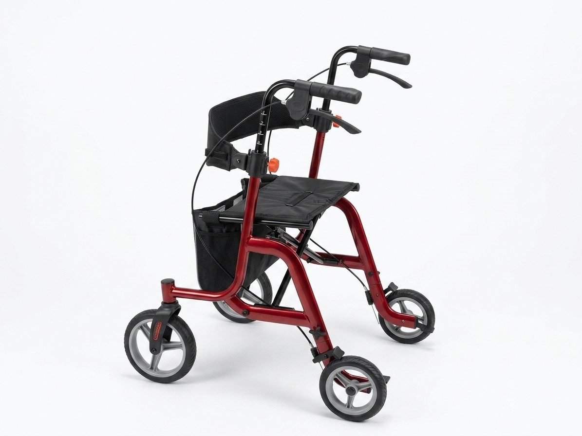 Antar Rollator Gold mit Sitz und Softrädern